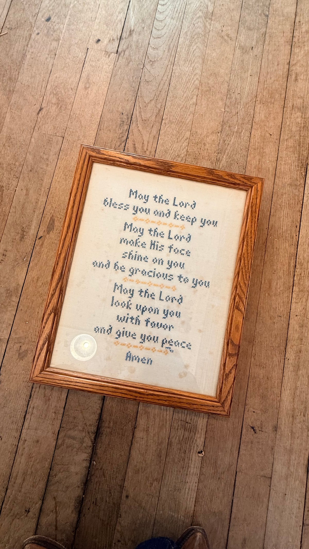 Vintage Prayer Framed Crosstitch