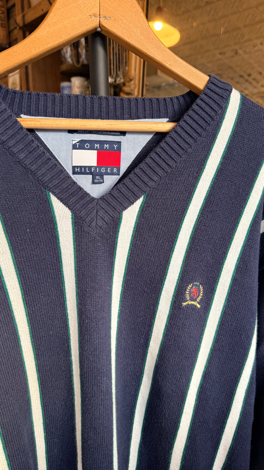 Tommy Striped Sweater XL