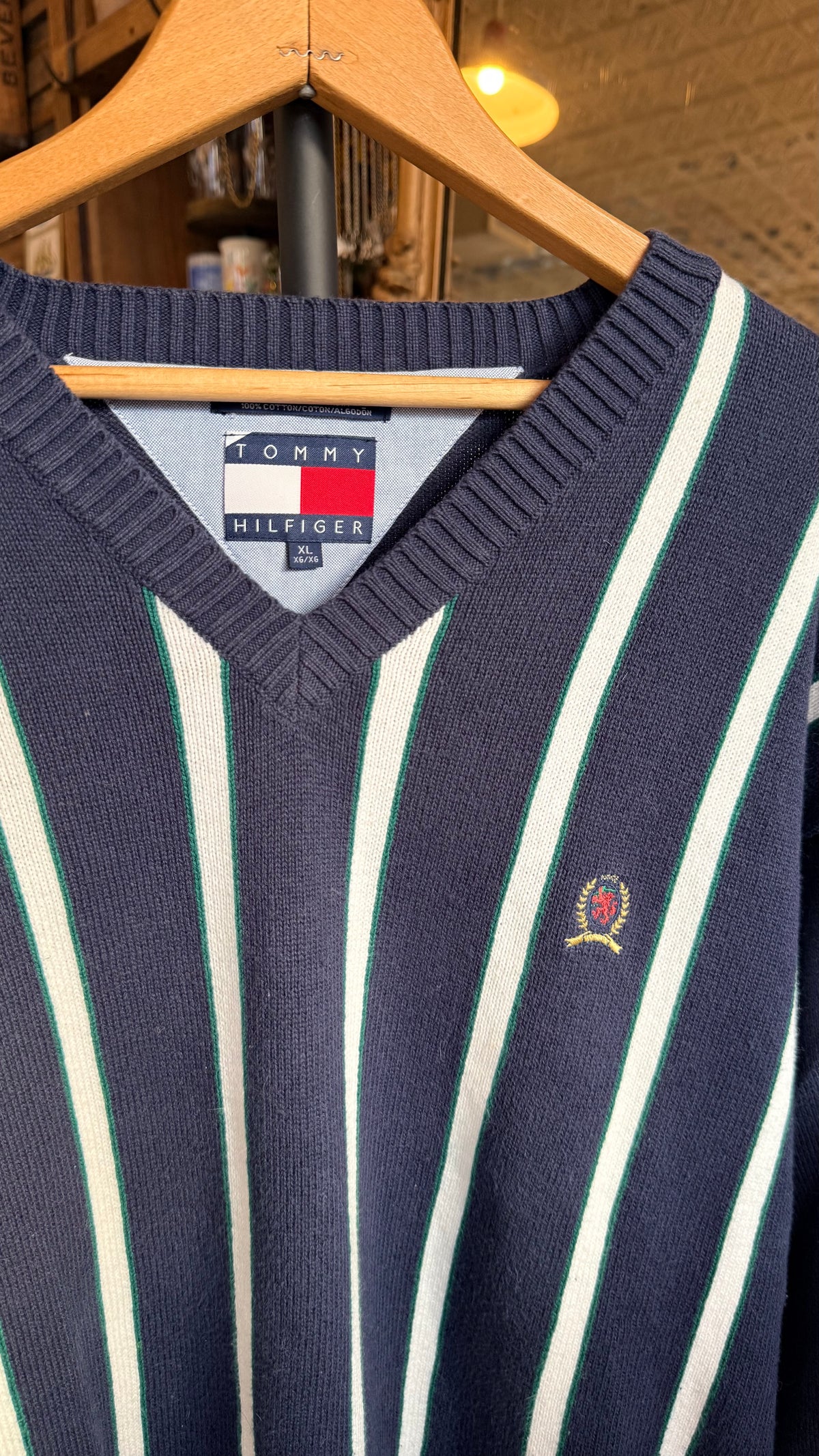 Tommy Striped Sweater XL