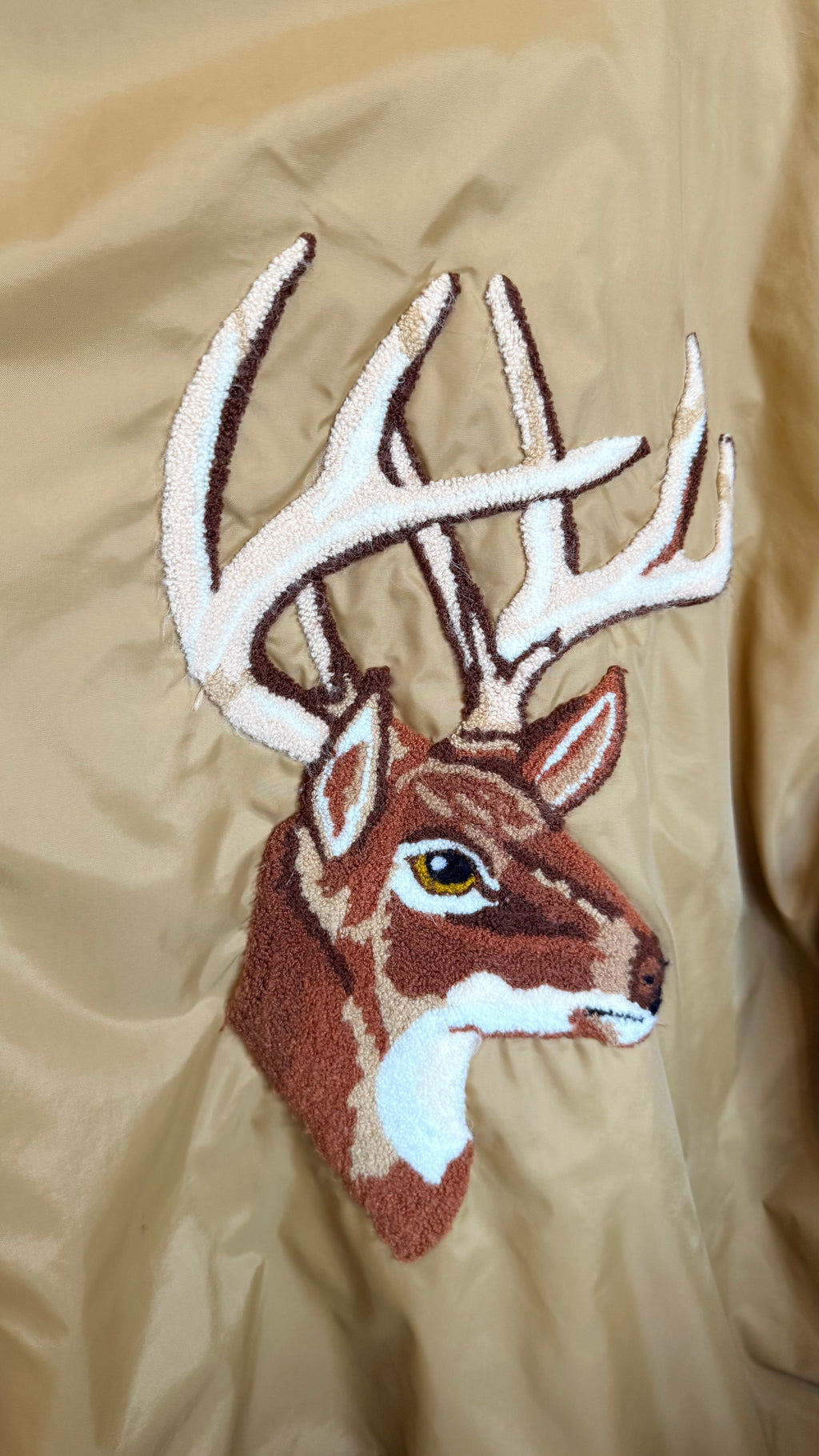 Chenille Deer Embroidered Jacket -L