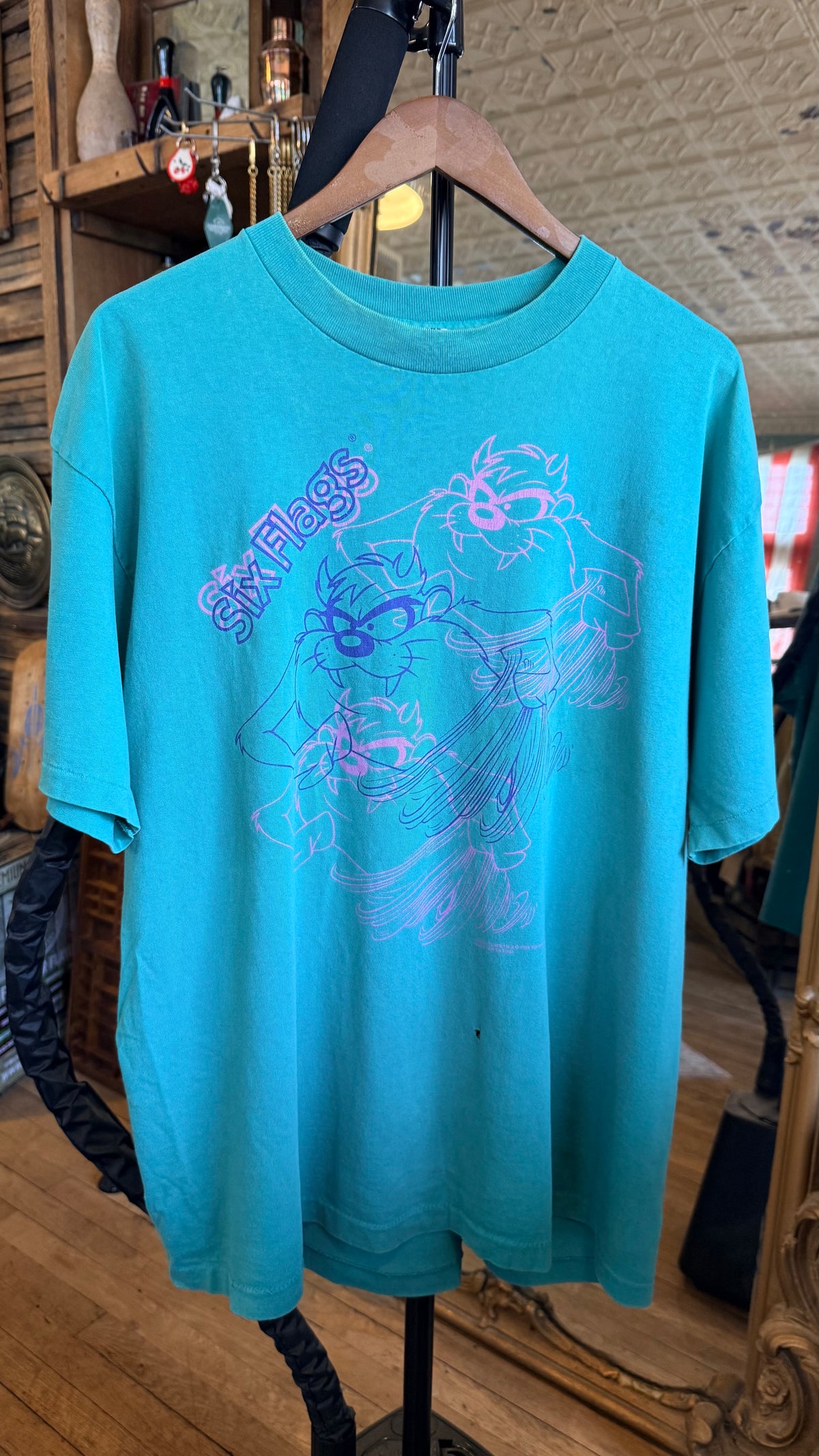 1995 Taz Six Flags Tee - L