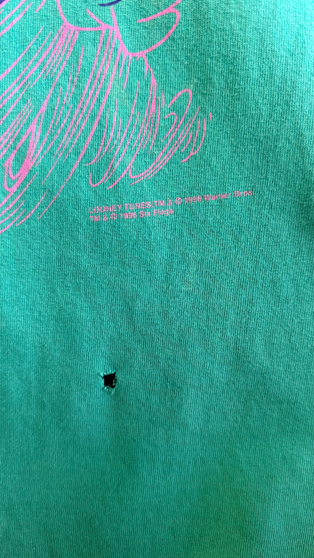 1995 Taz Six Flags Tee - L