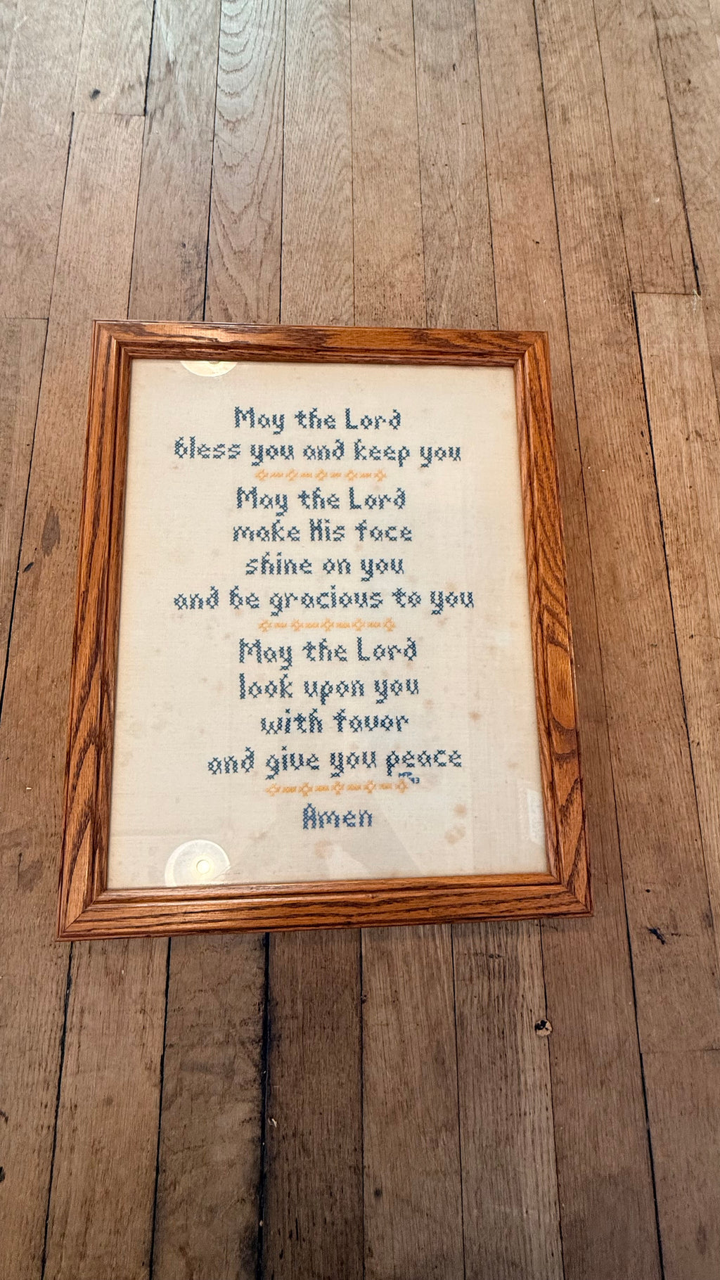 Vintage Prayer Framed Crosstitch