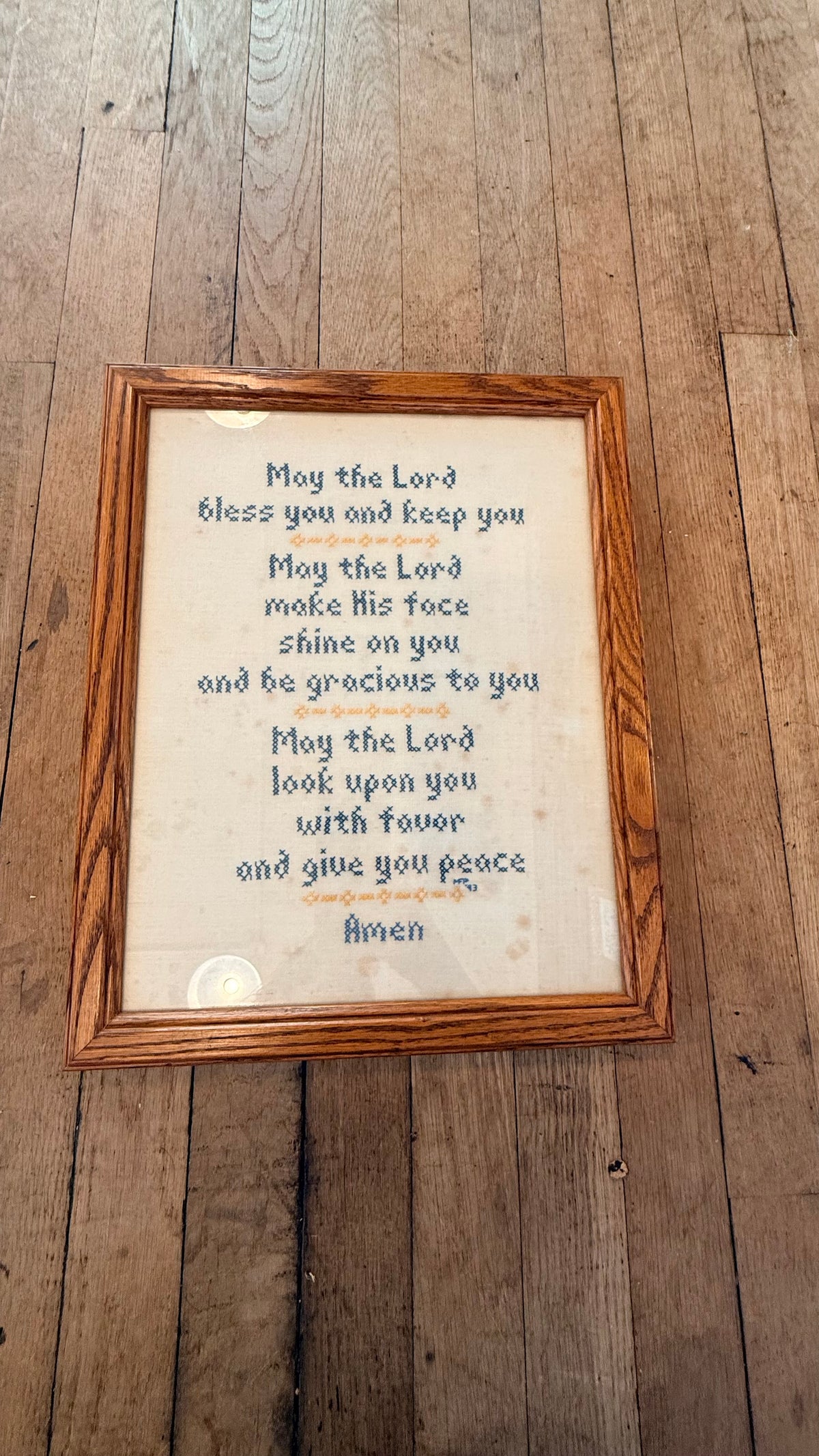 Vintage Prayer Framed Crosstitch