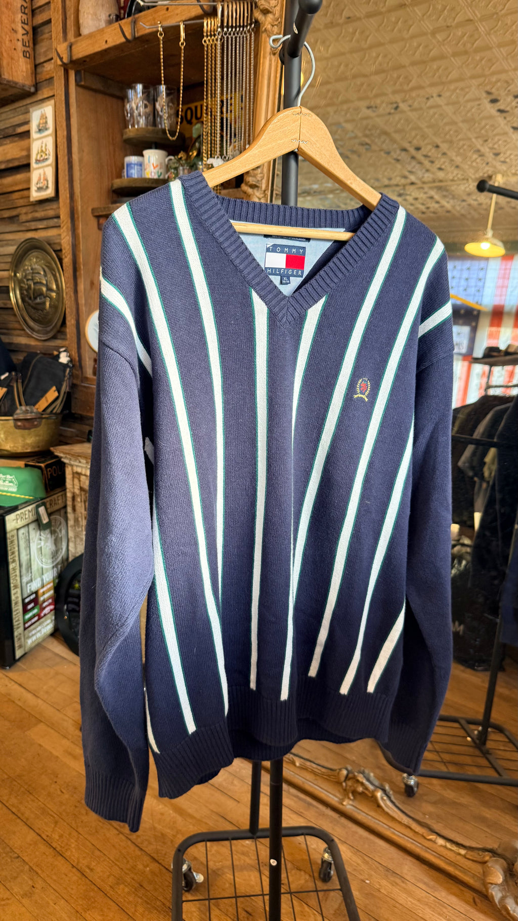 Tommy Striped Sweater XL
