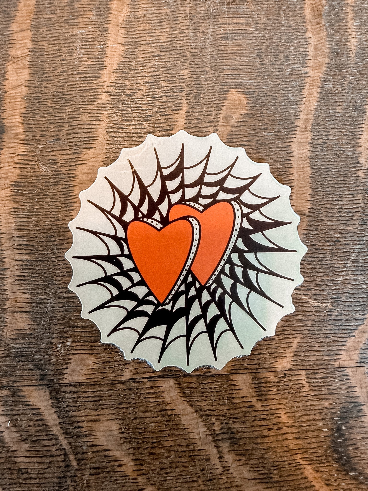 Web Hearts Sticker