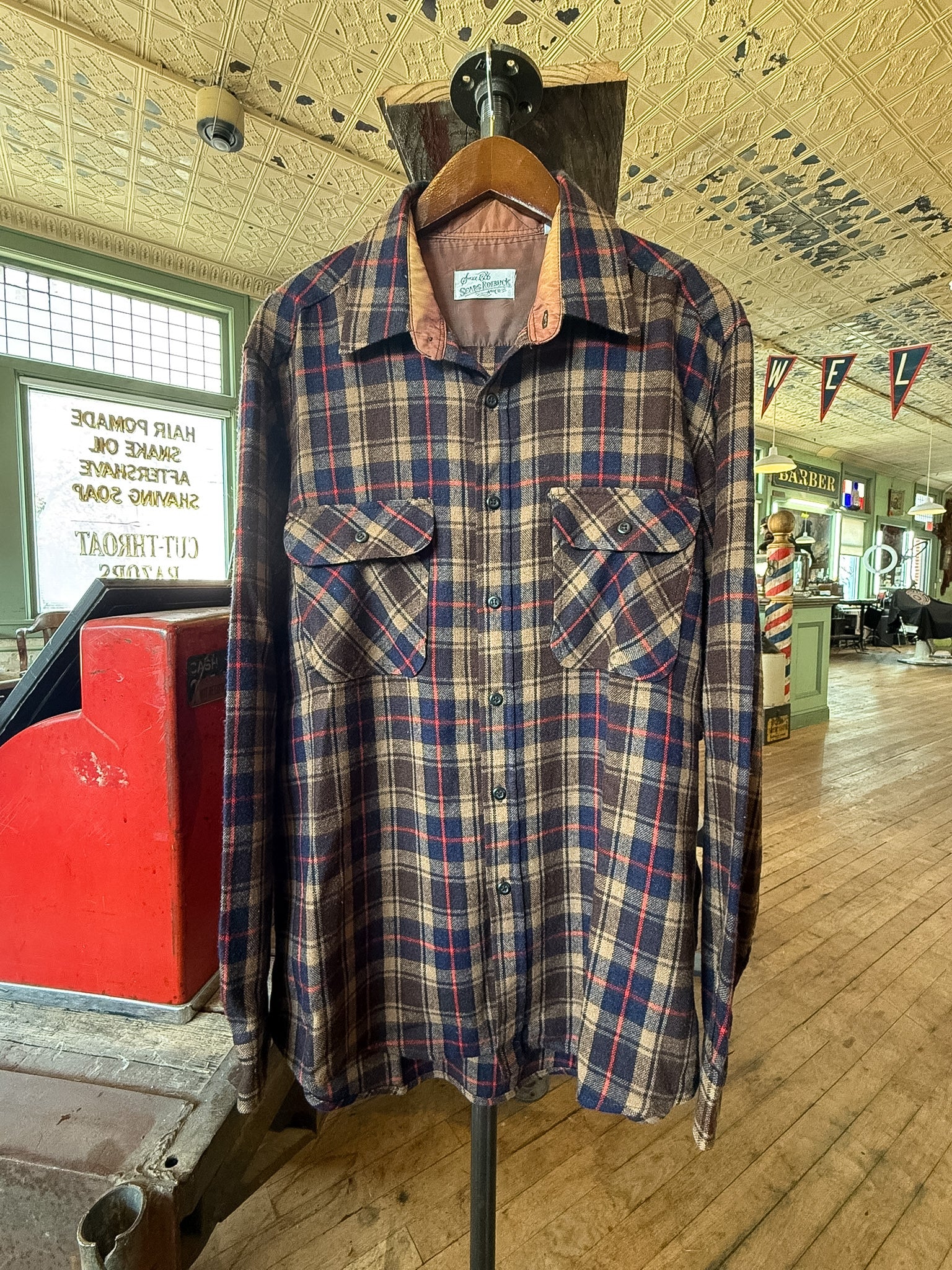 Sears Roebuck & Co. Flannel - XL Tall