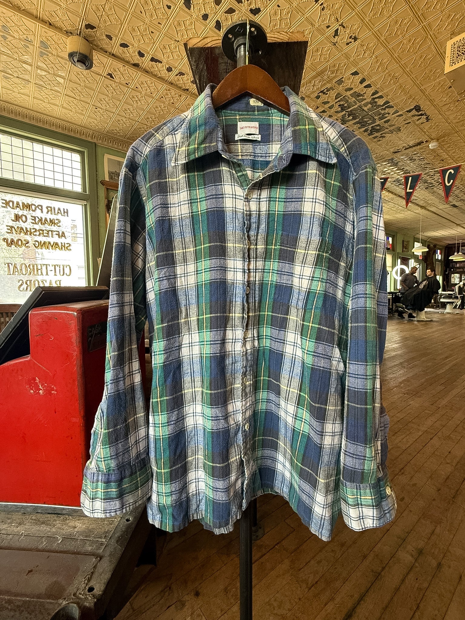 Saks 5th Ave Single Needle Flannel - XLarge