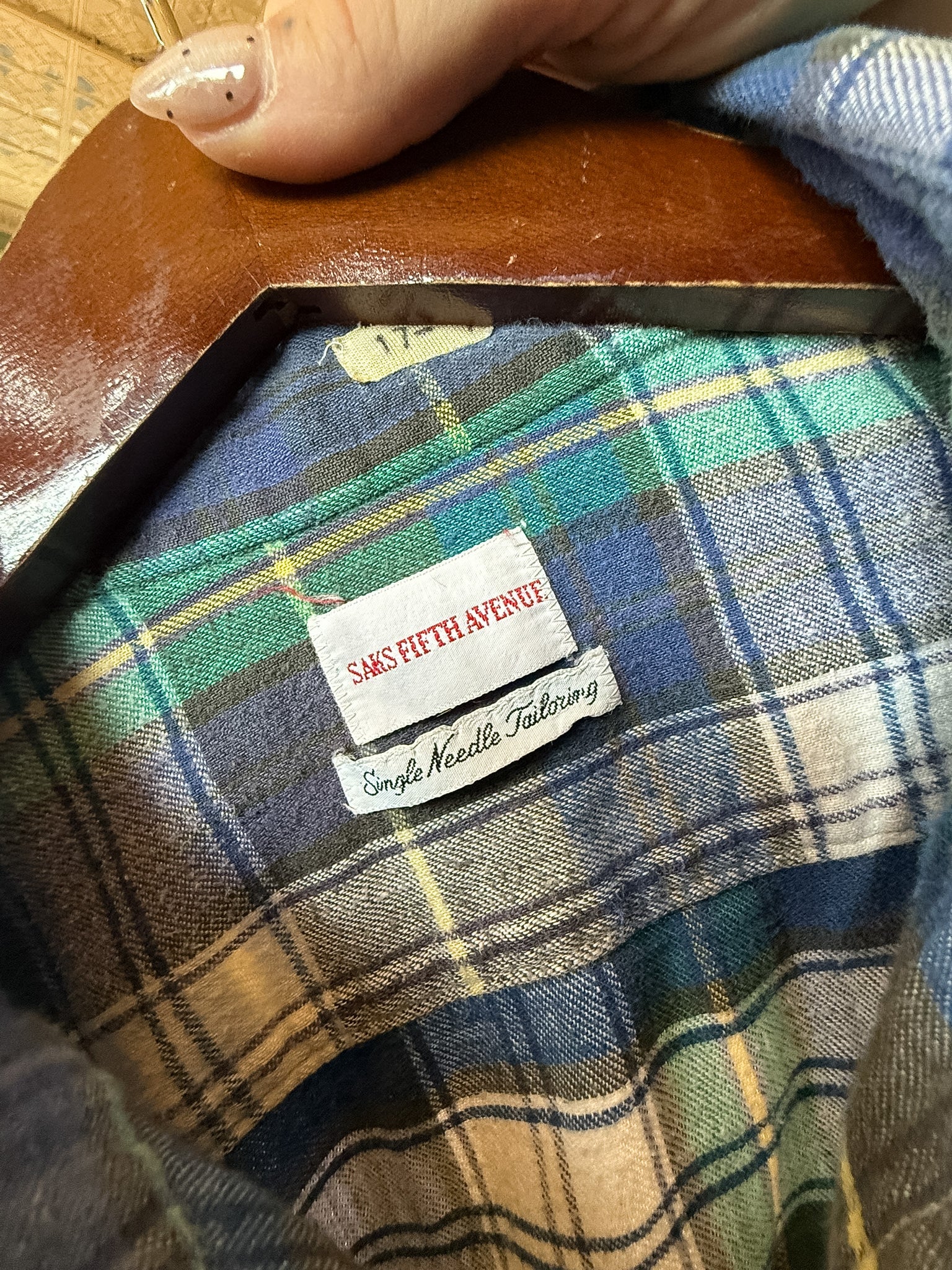 Saks 5th Ave Single Needle Flannel - XLarge