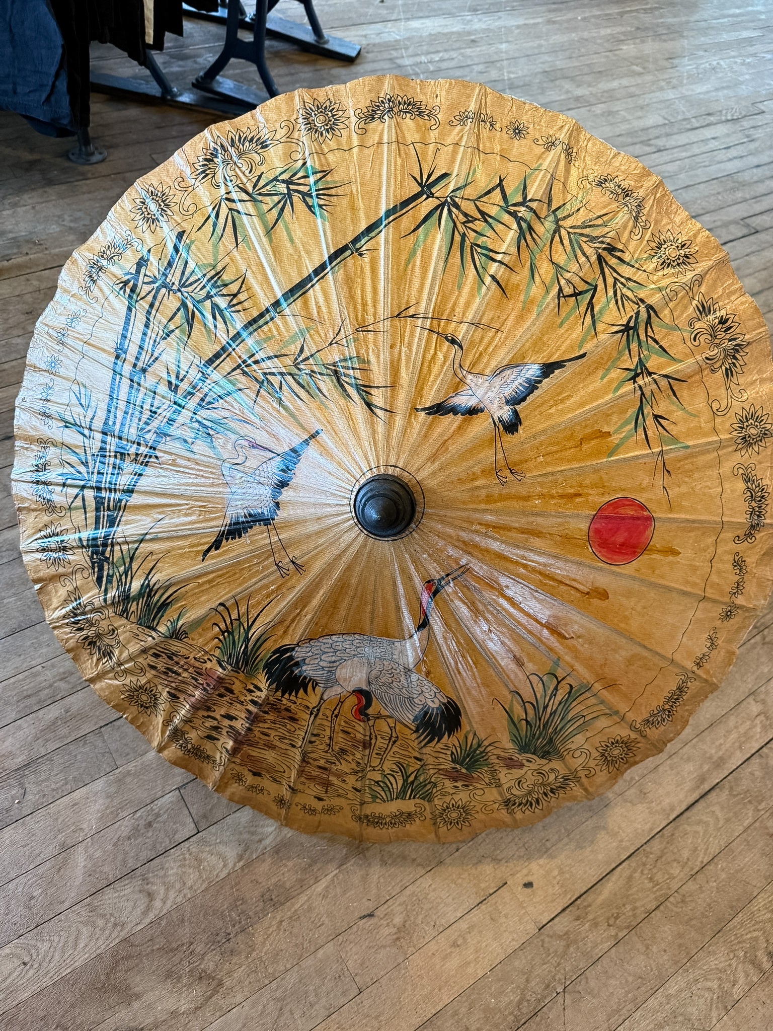 Hand Painted Bamboo Parasol