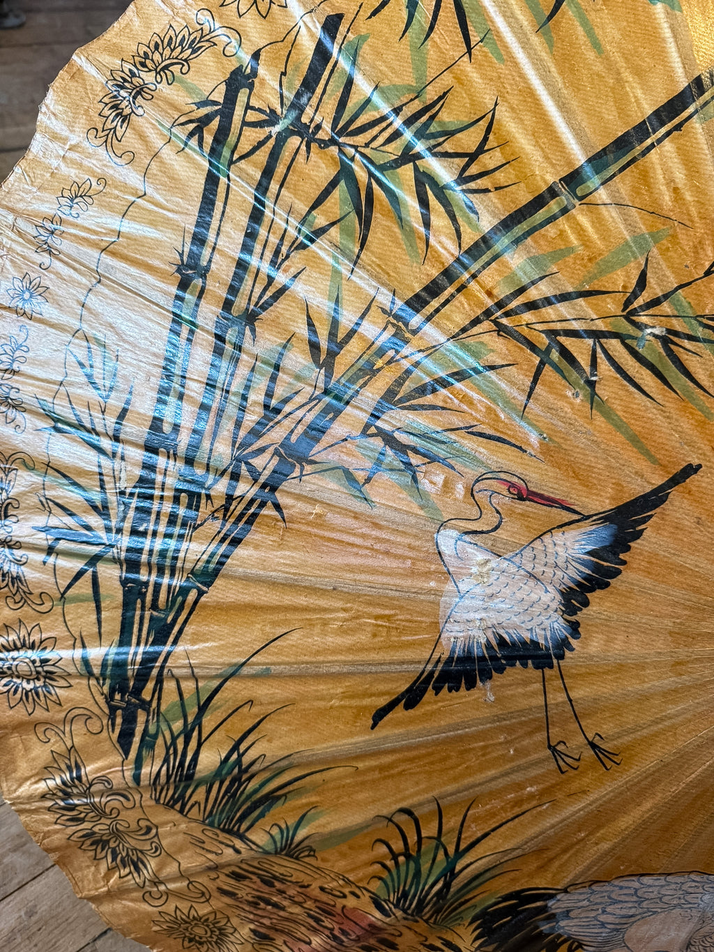 Hand Painted Bamboo Parasol