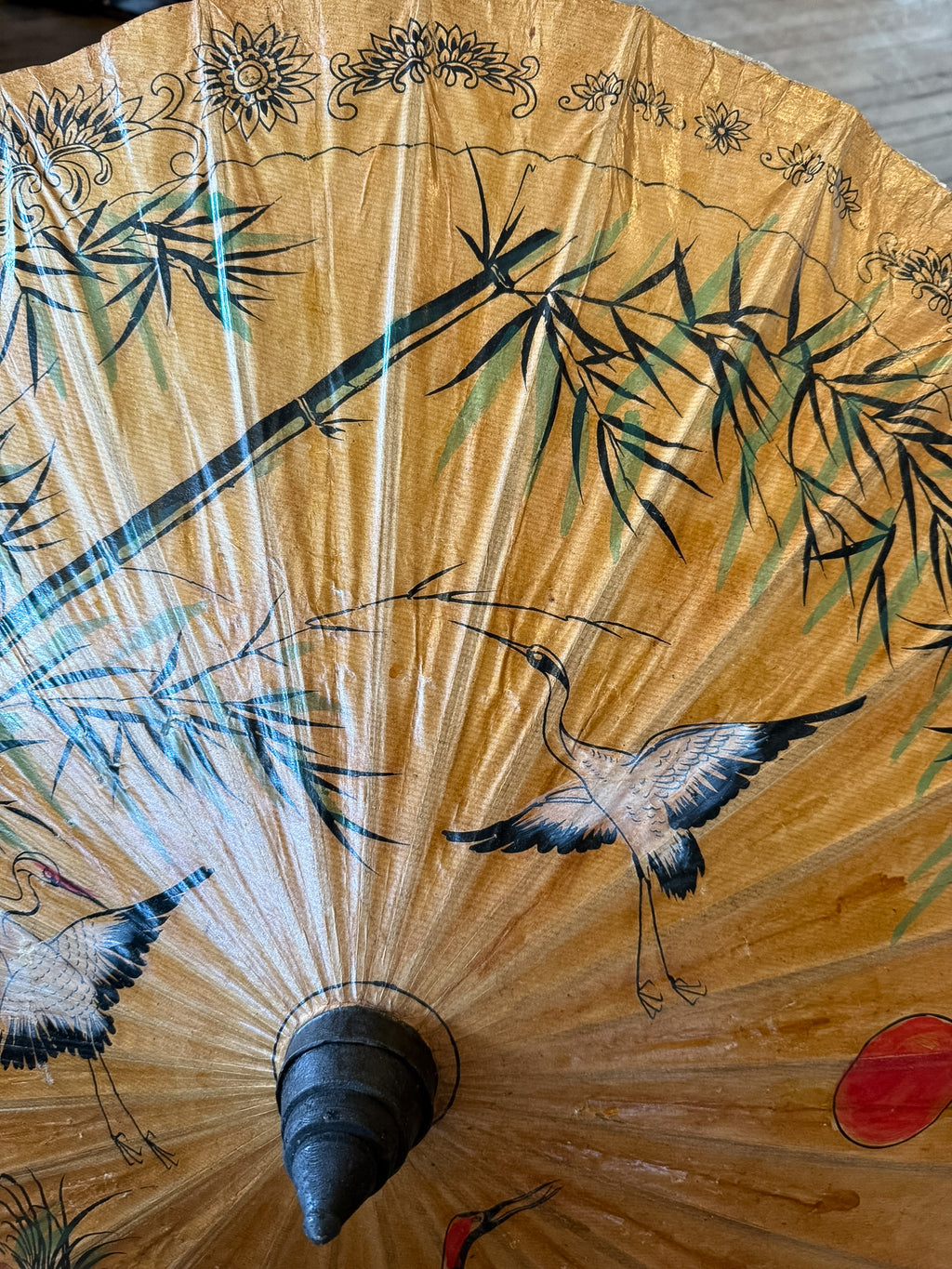 Hand Painted Bamboo Parasol