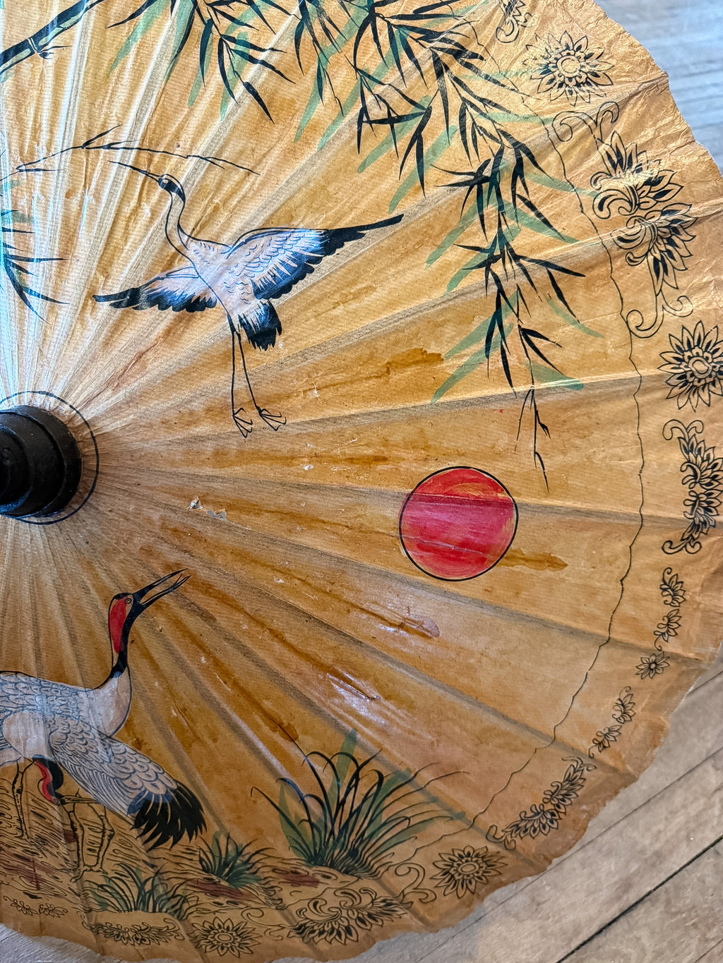 Hand Painted Bamboo Parasol