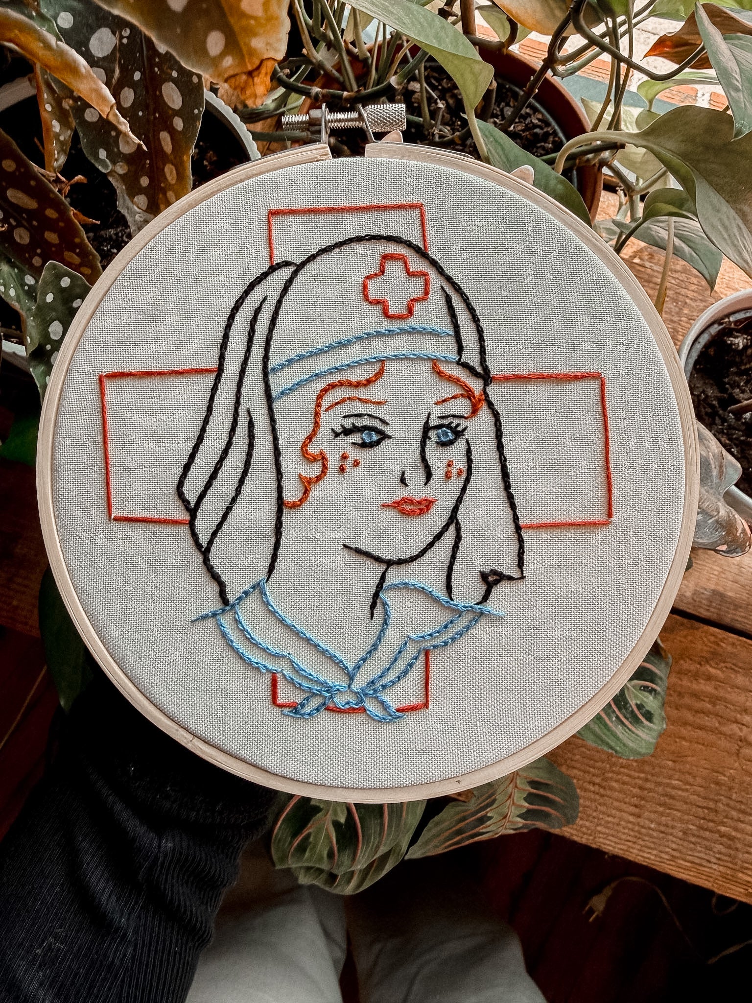 Nurse Embroidery Hoop 5"