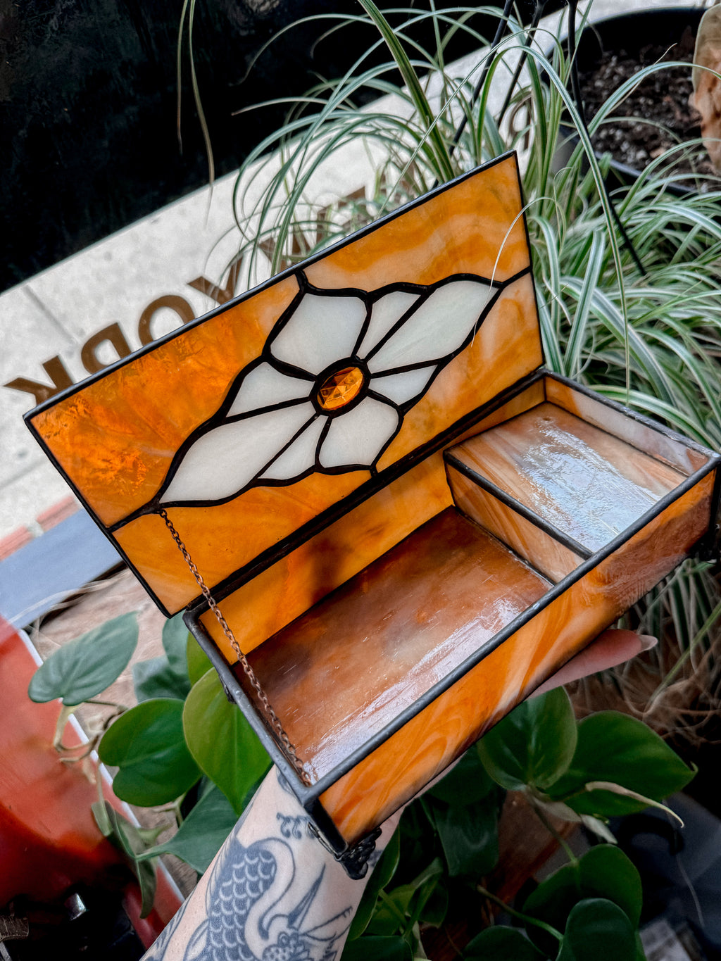 Stained Glass Music Box
