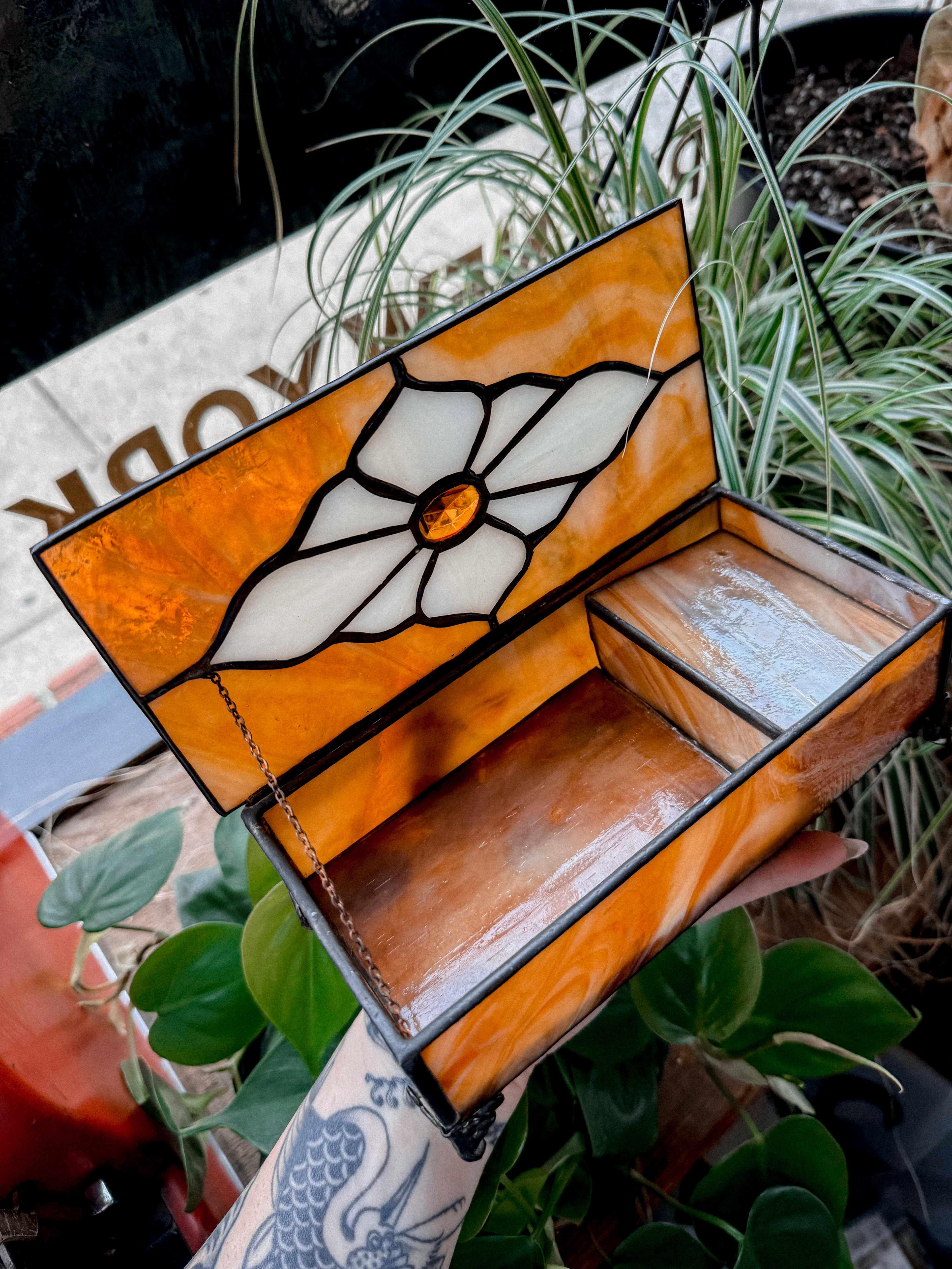 Stained Glass Music Box