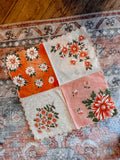 Peach Daisy Hanky