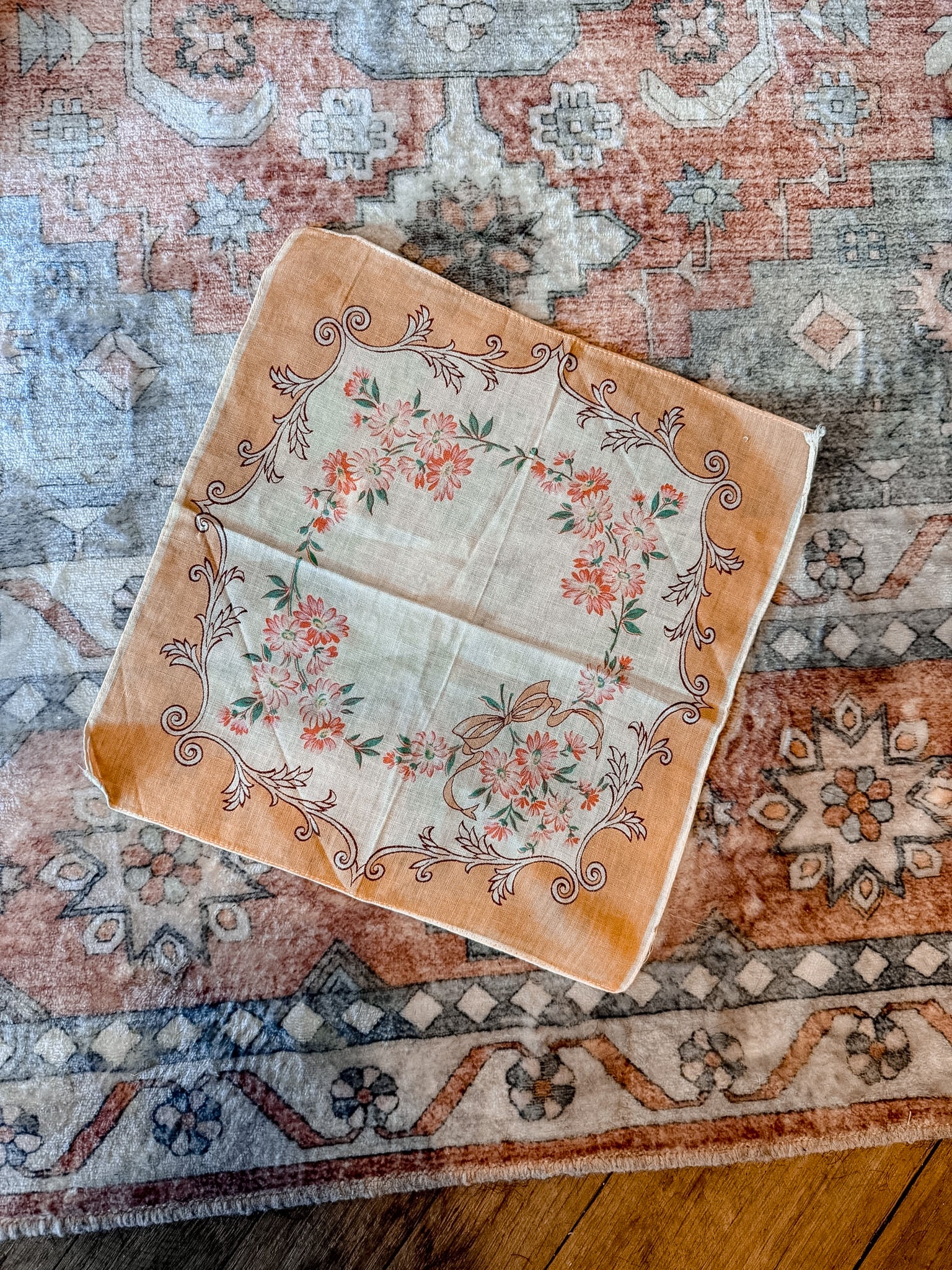 Tan Border Hanky