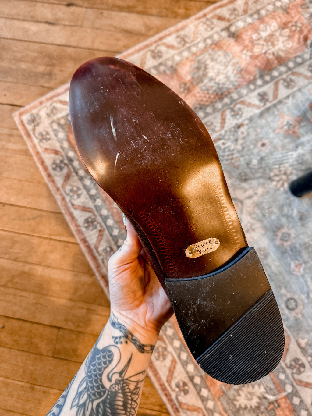 Genuine Snake Loafers - Sz 13