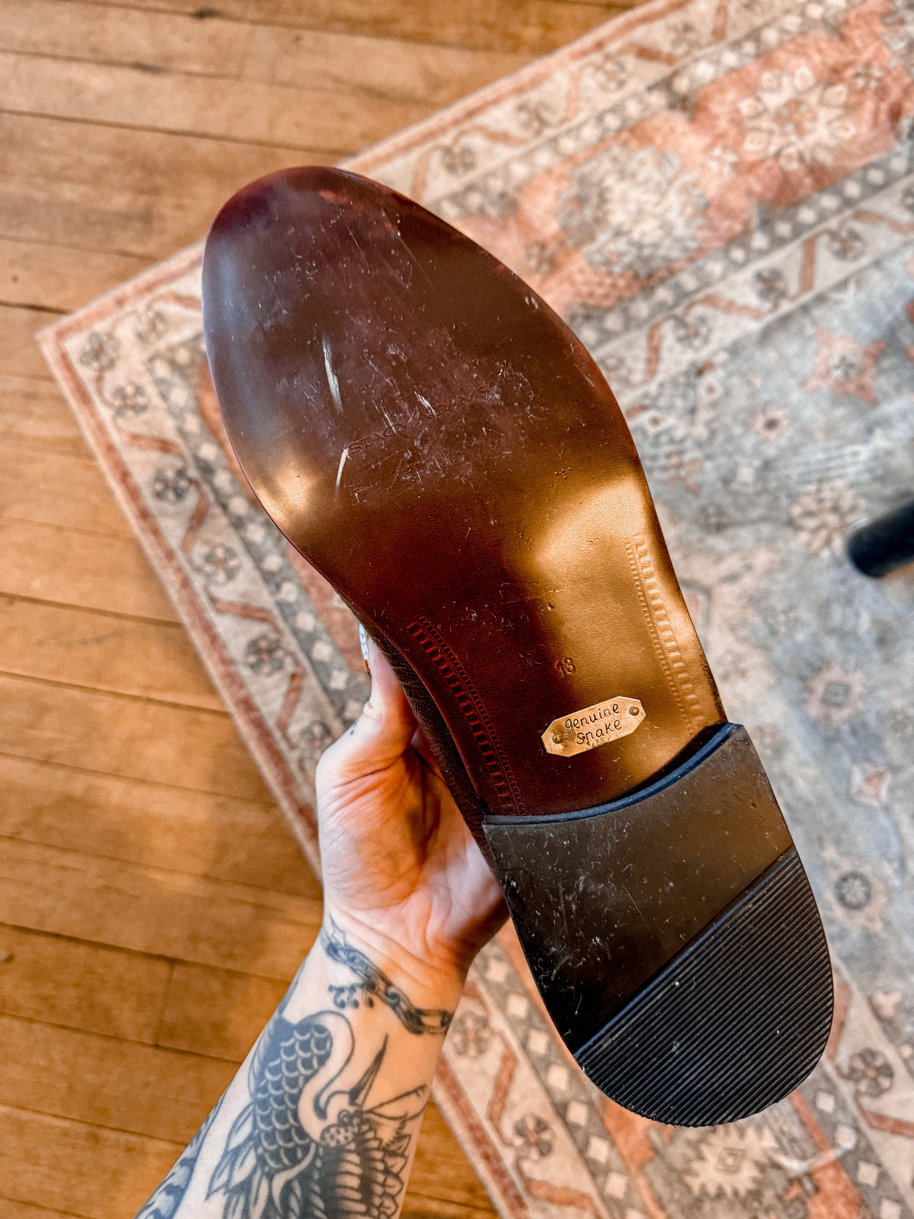 Genuine Snake Loafers - Sz 13