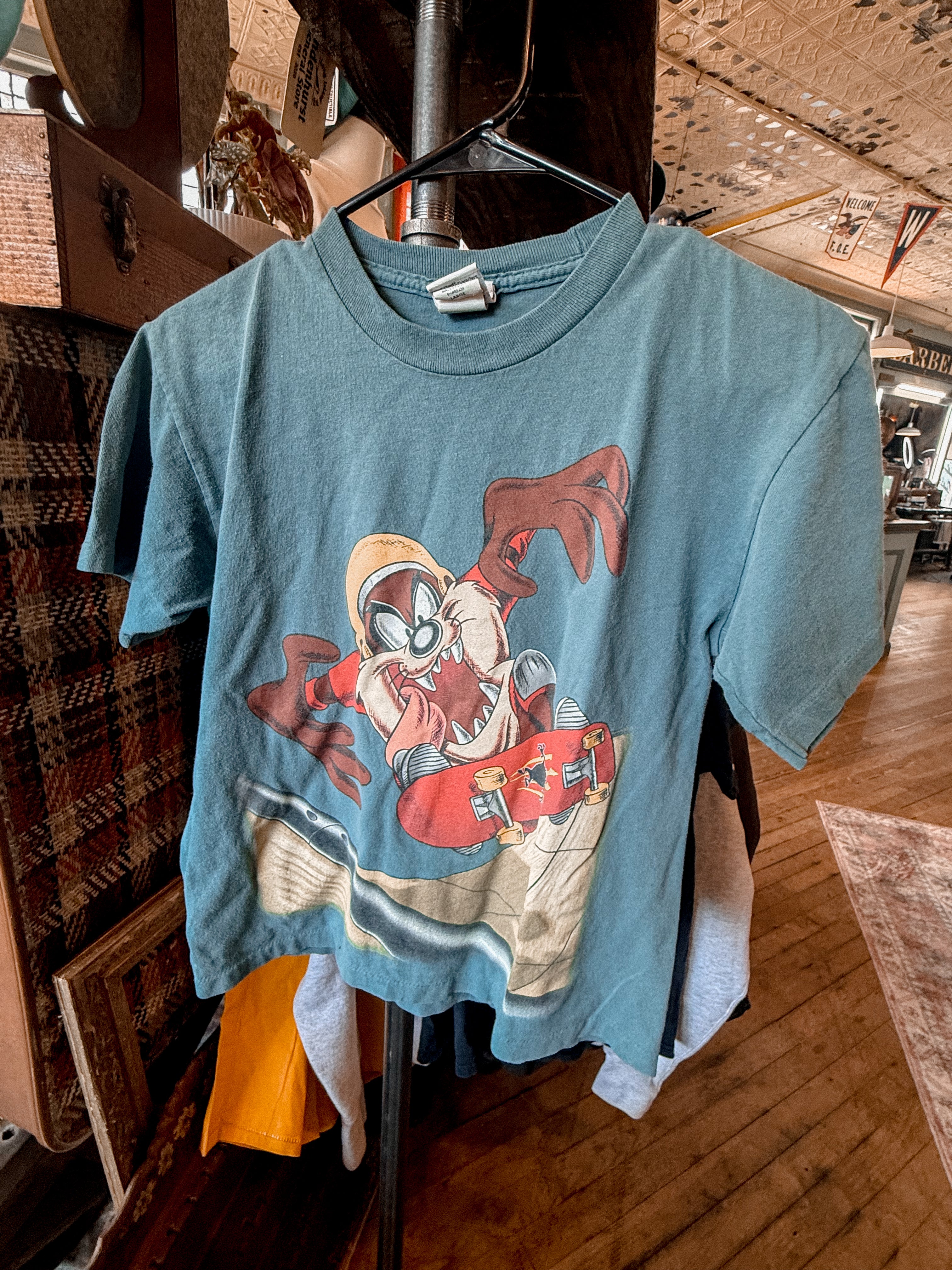 Kids Skateboard Taz Looney Toons T Shirt