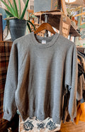 VTG Grey Blank Crew Neck - XL Fruit Of The Loom