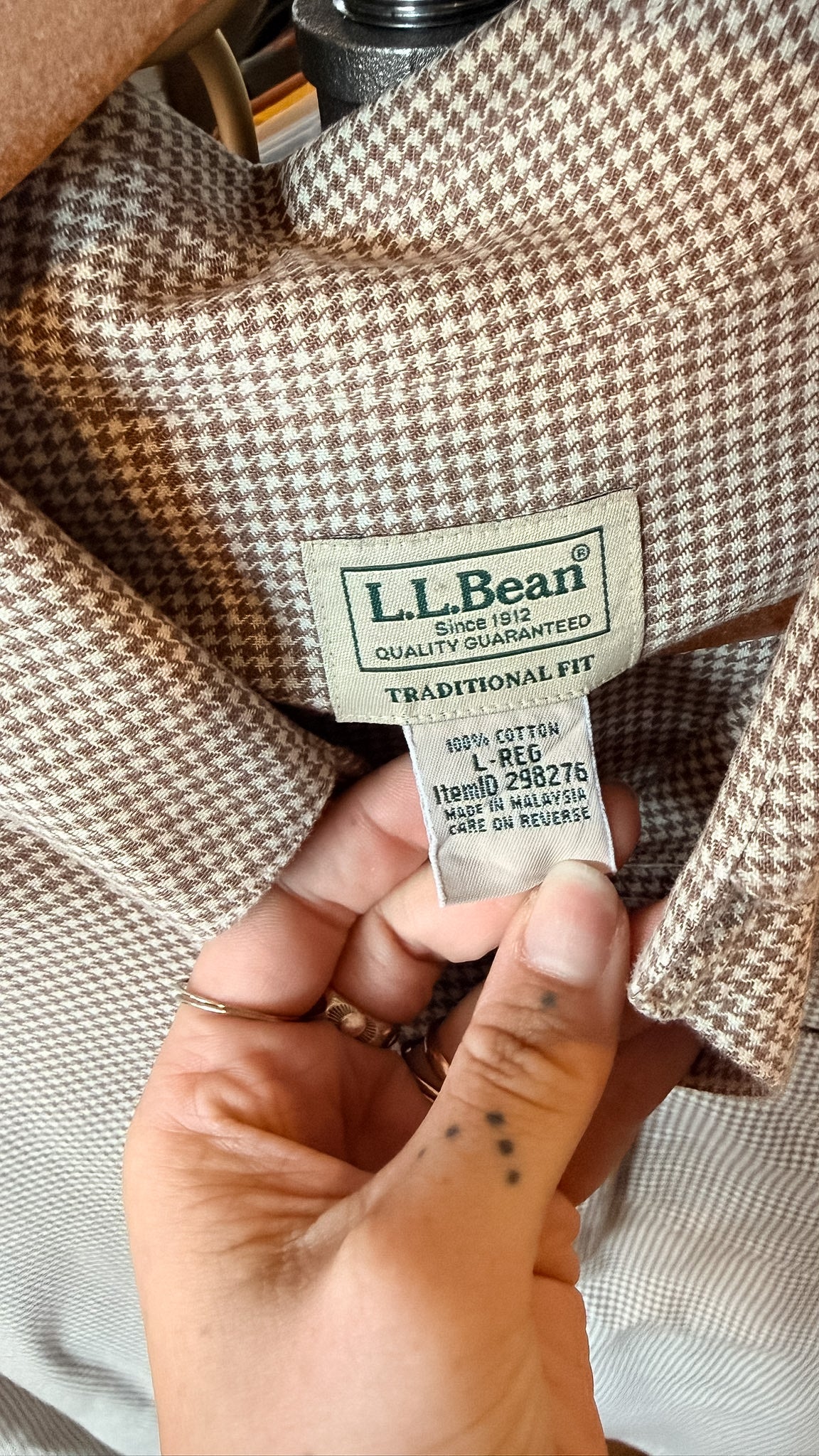 LL Bean 100% Cotton Shirt - Large