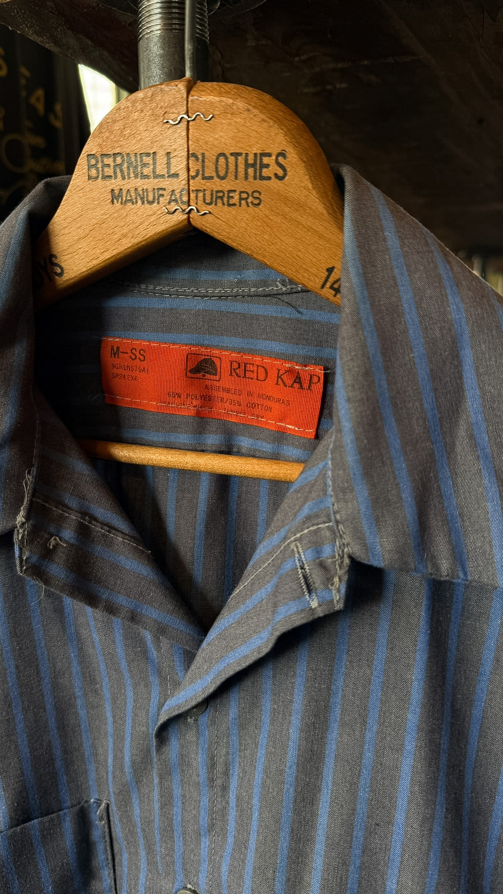 Red Kap Grey/Blue Striped Shirt