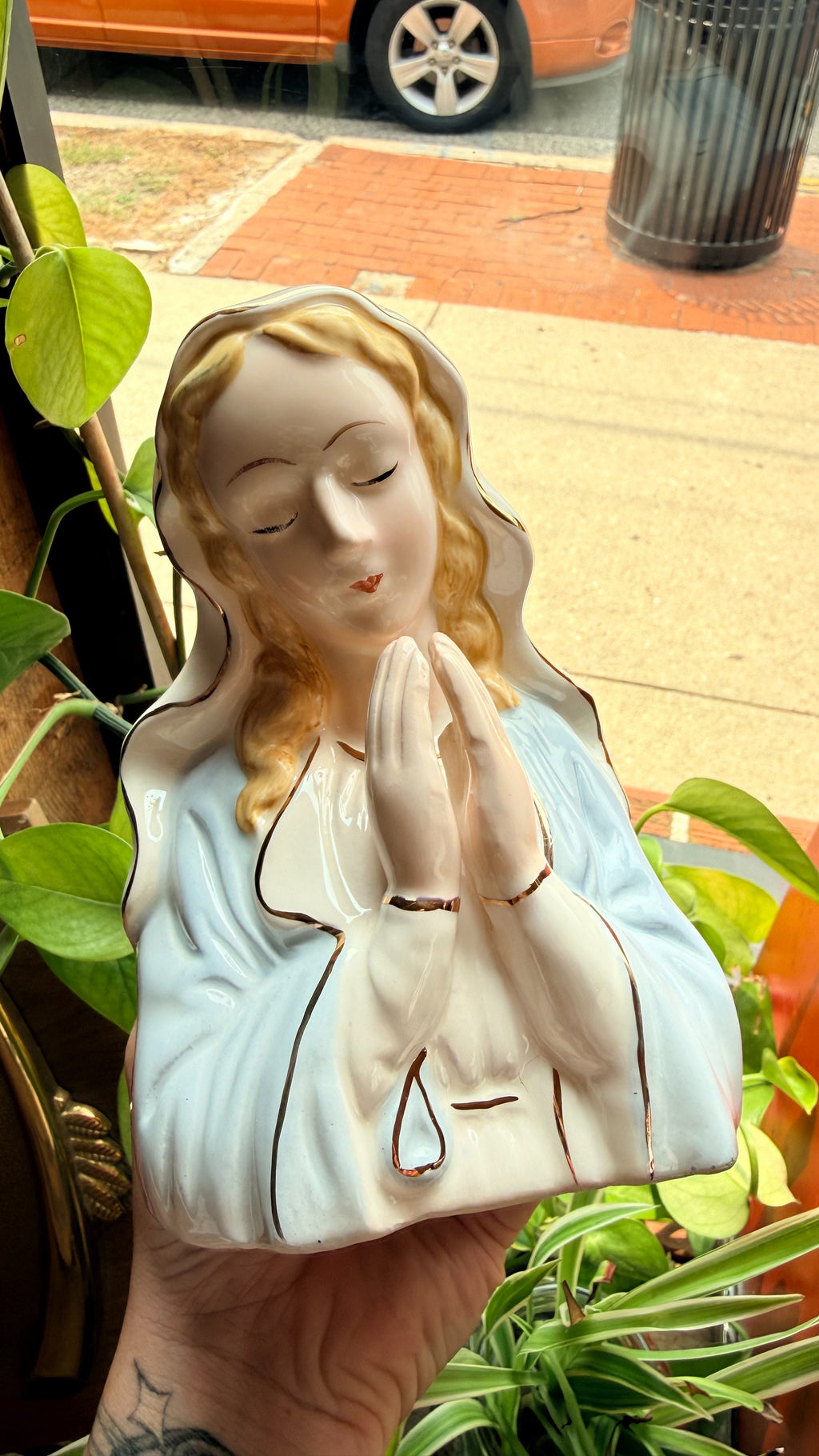 Mary Planter Statue