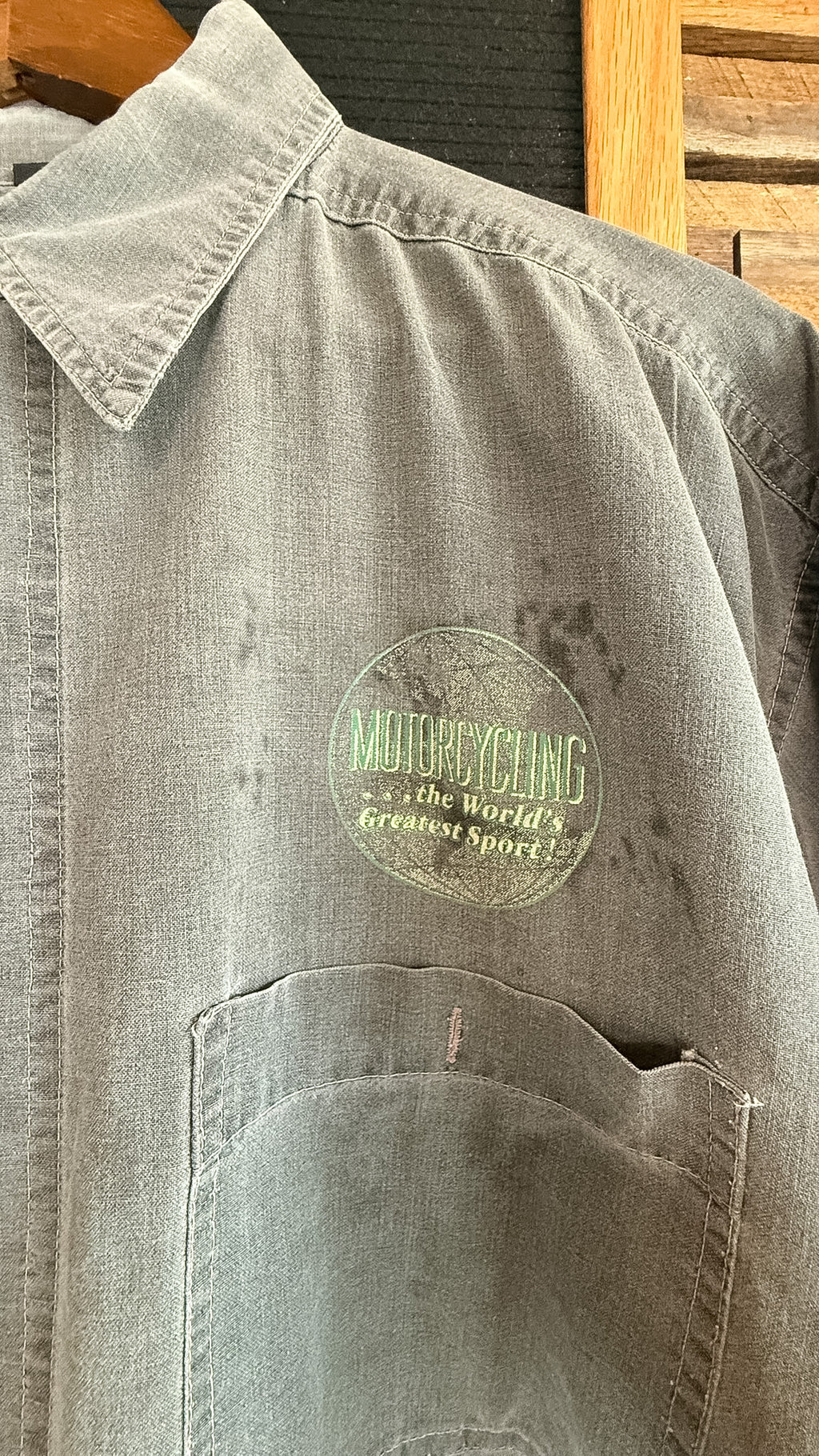 Harley Davidson Distressed Button Down XL