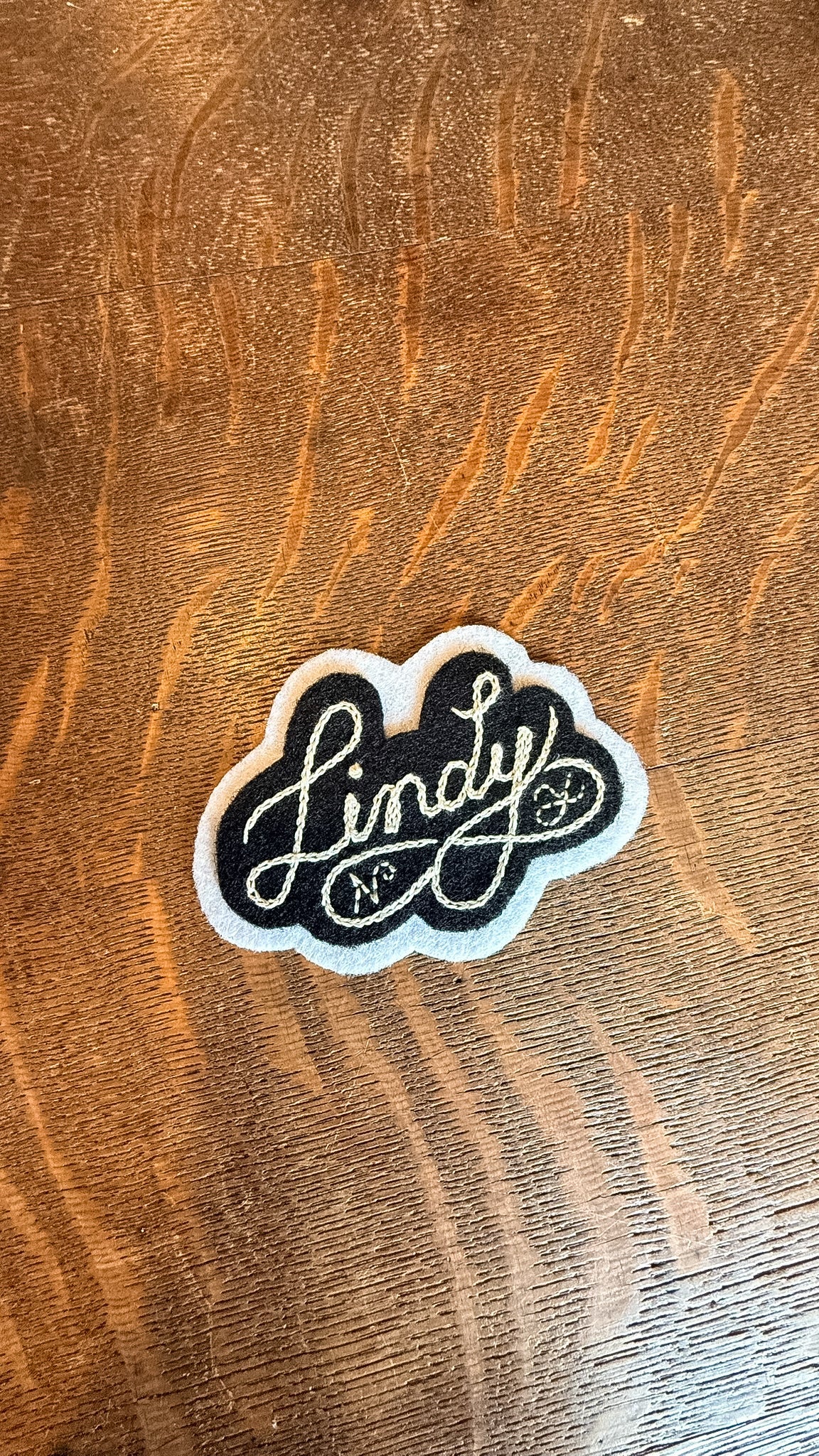 Lindy NY Embroidered Felt Fatch