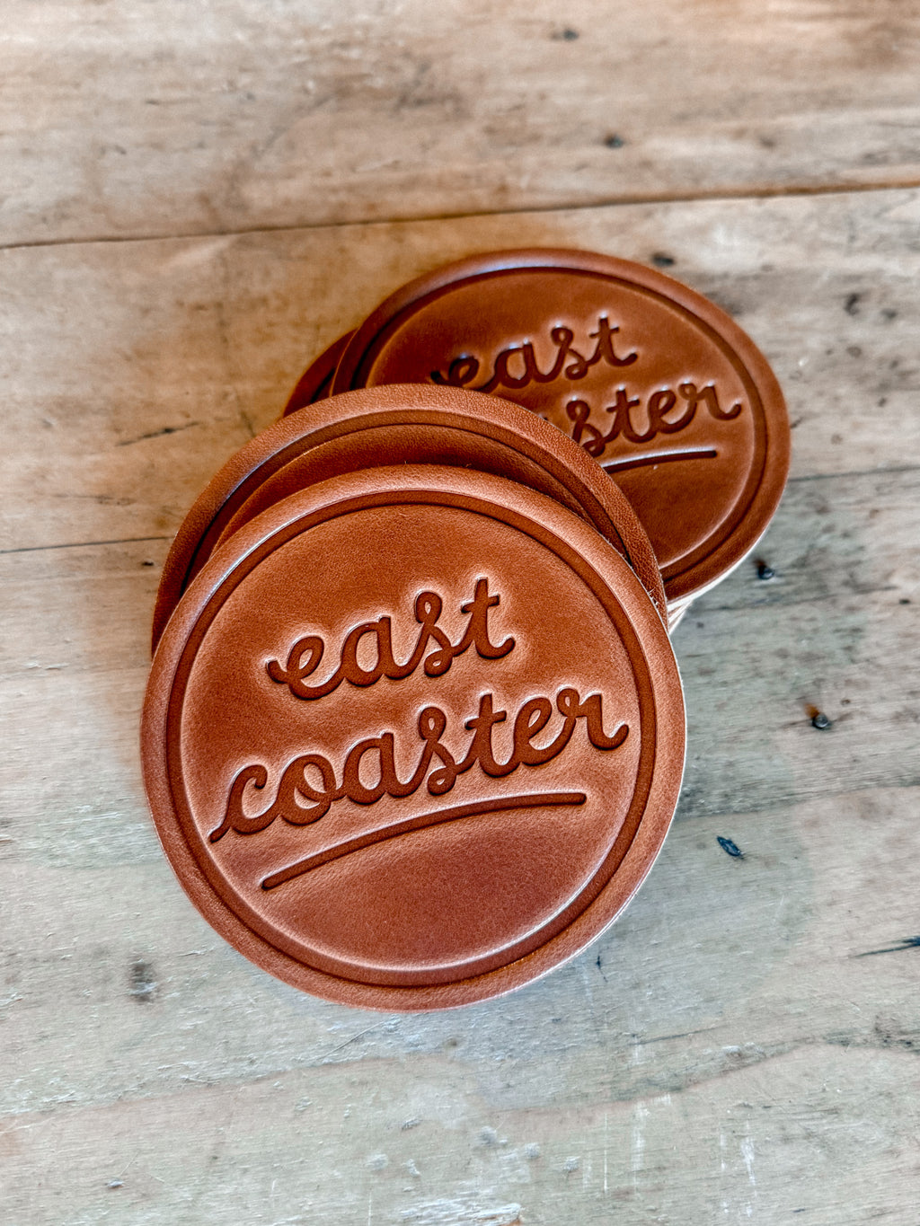 East Coaster Leather Coaster