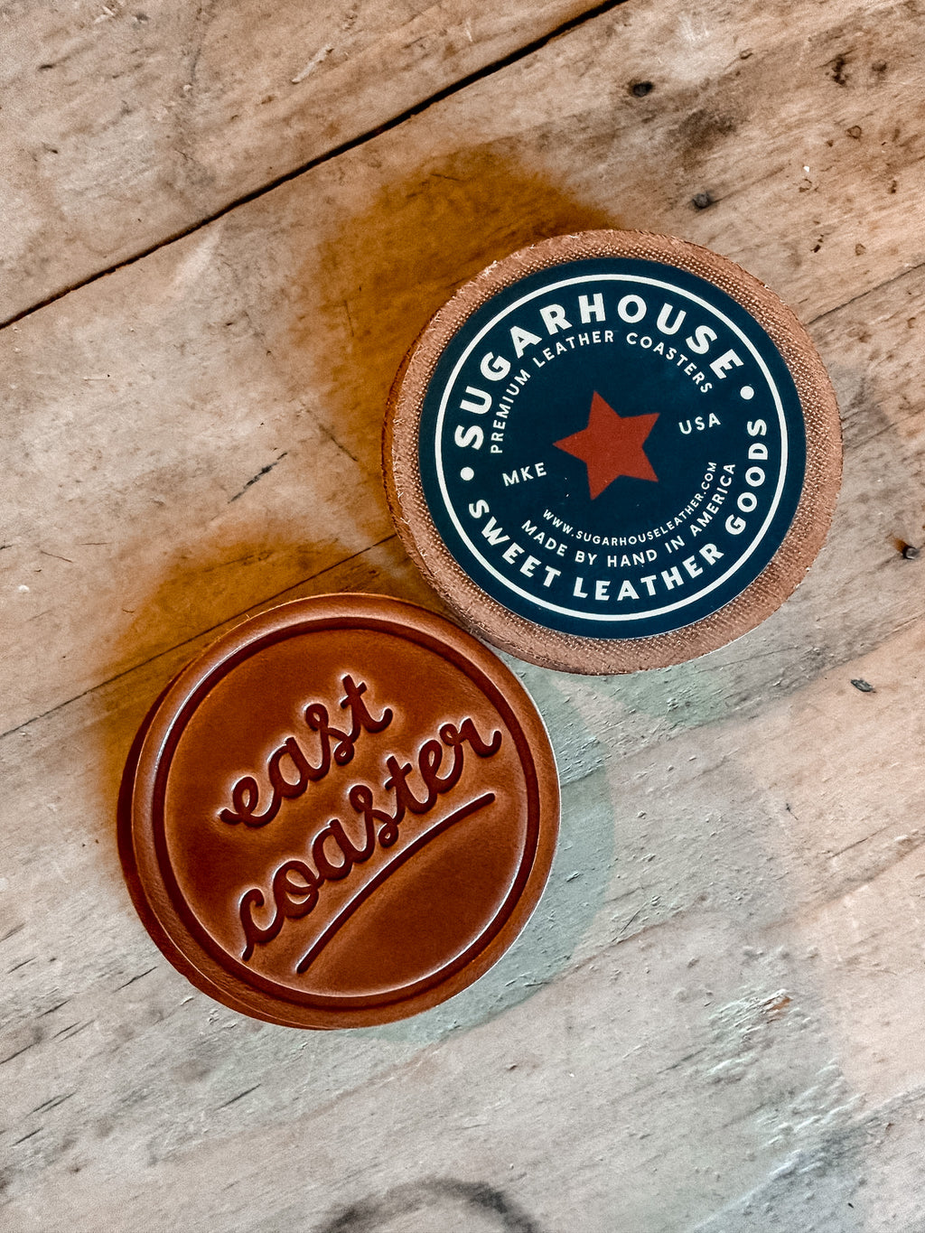 East Coaster Leather Coaster