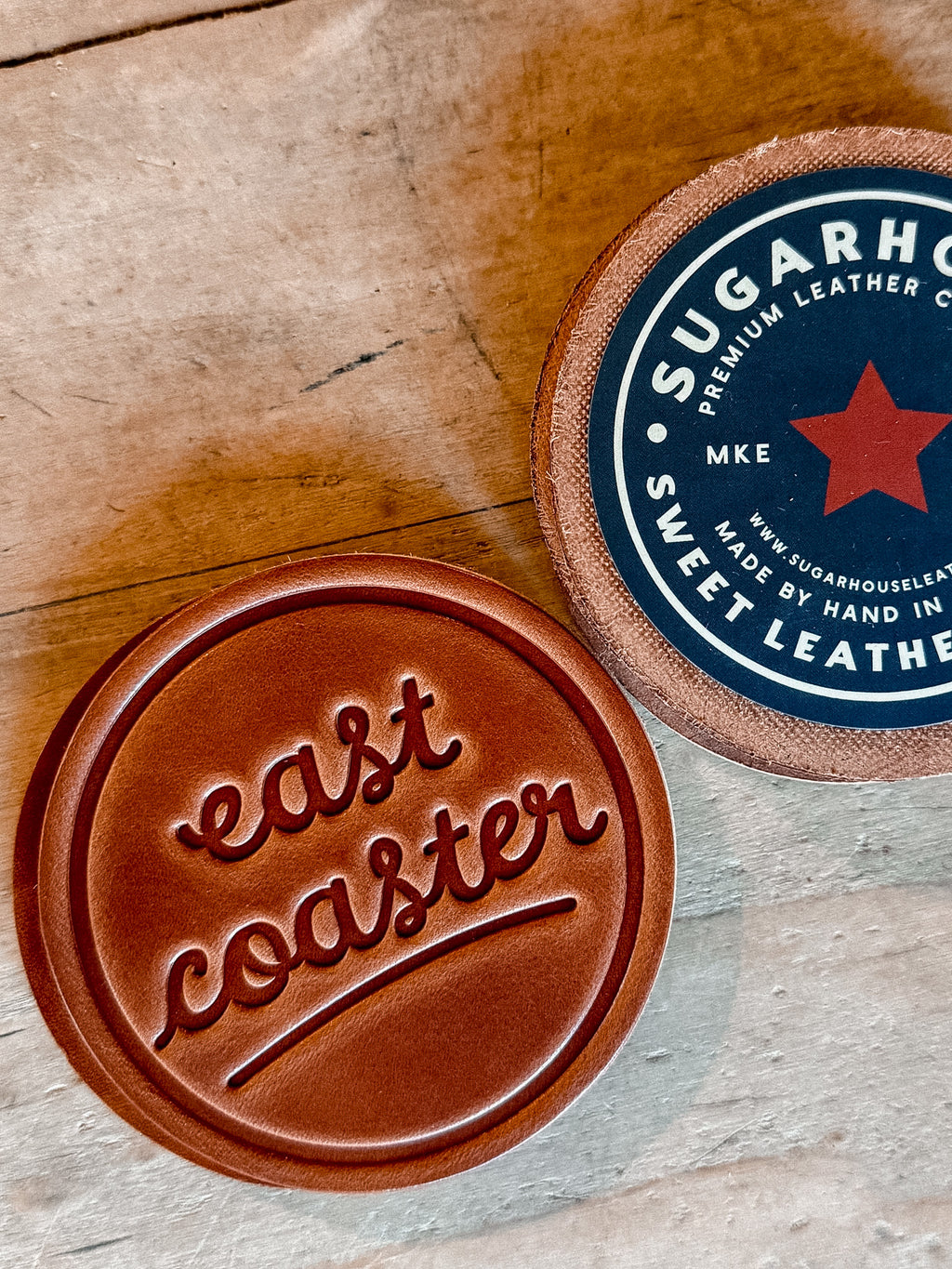 East Coaster Leather Coaster
