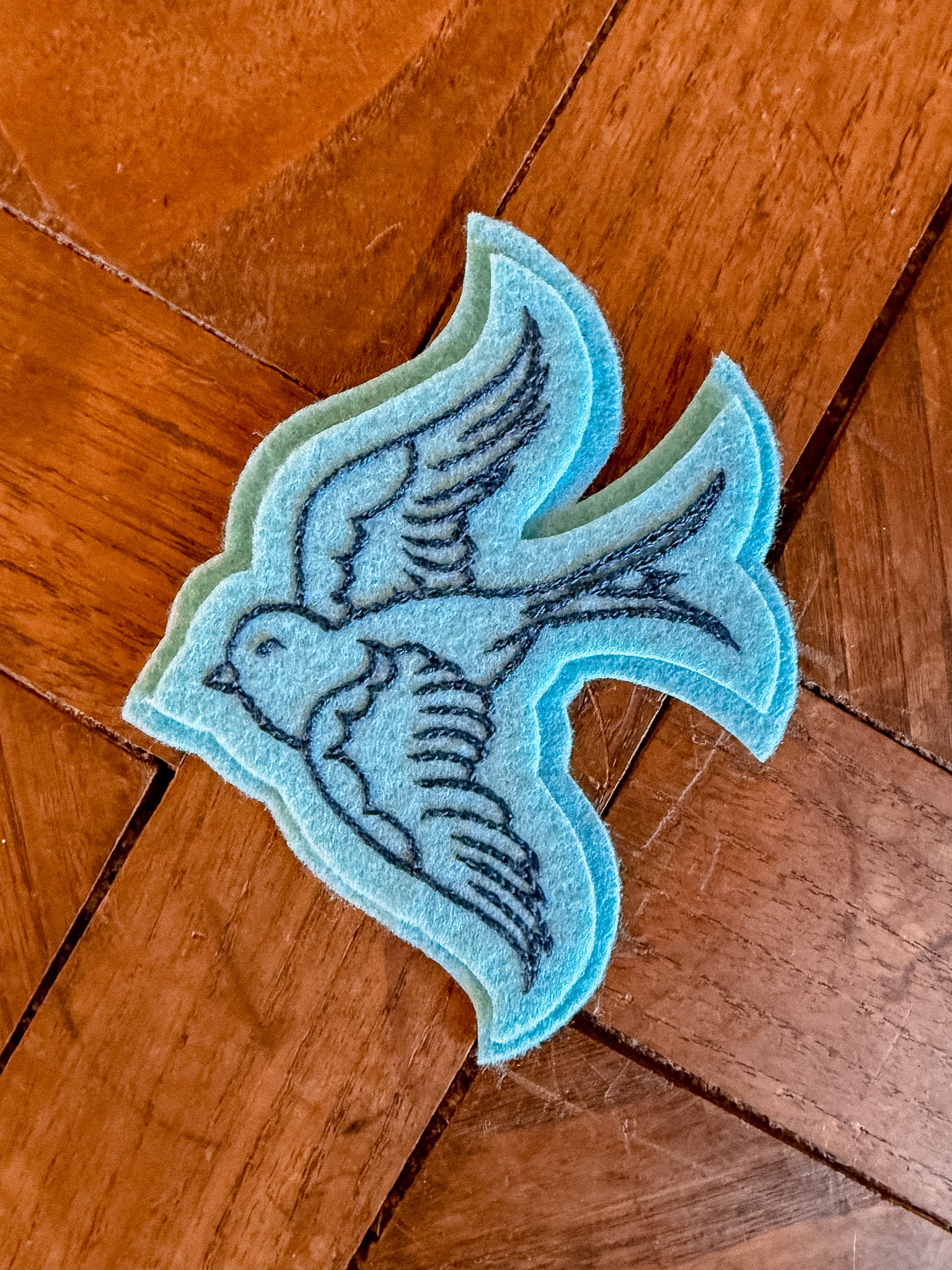 Blue Bird Felt Patch
