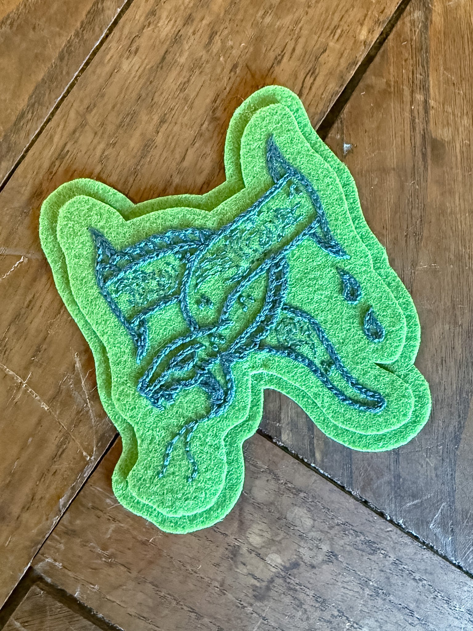 Tatted Snakes Felt Patch