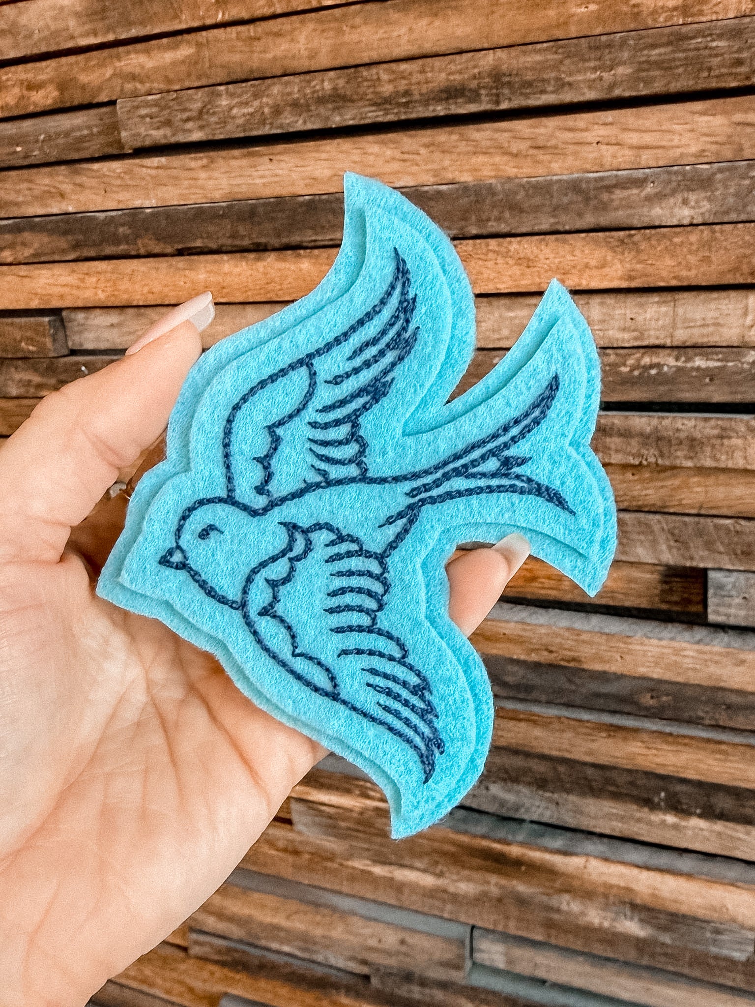 Blue Bird Felt Patch