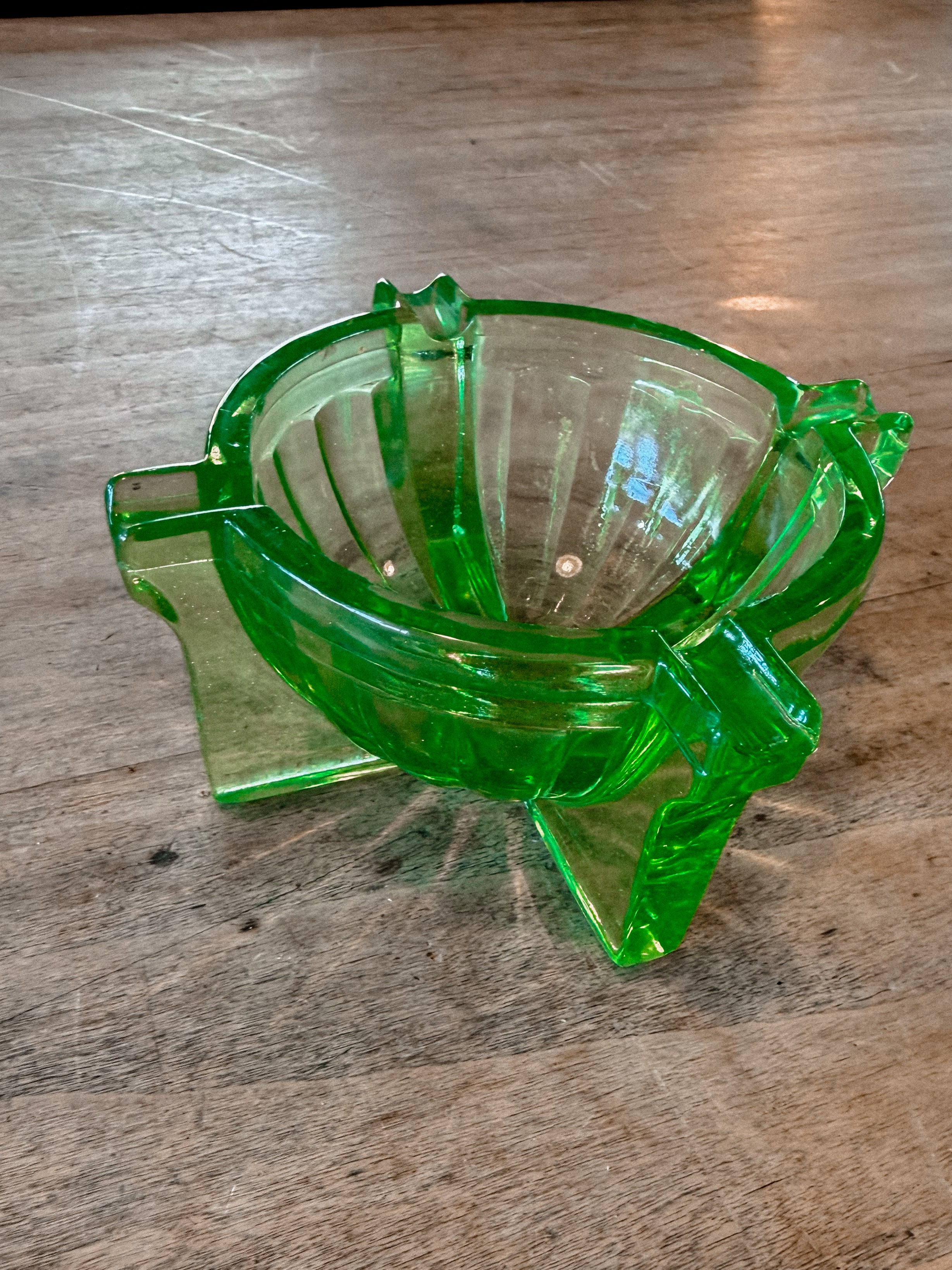 Uranium Glass Ashtray Catch All