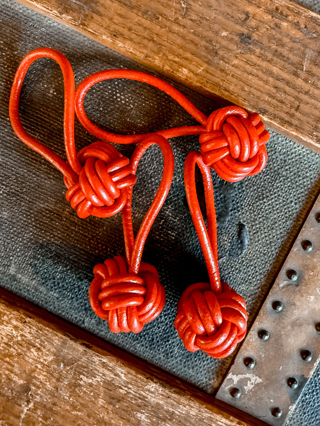 Leather Lucky Knot Keychain