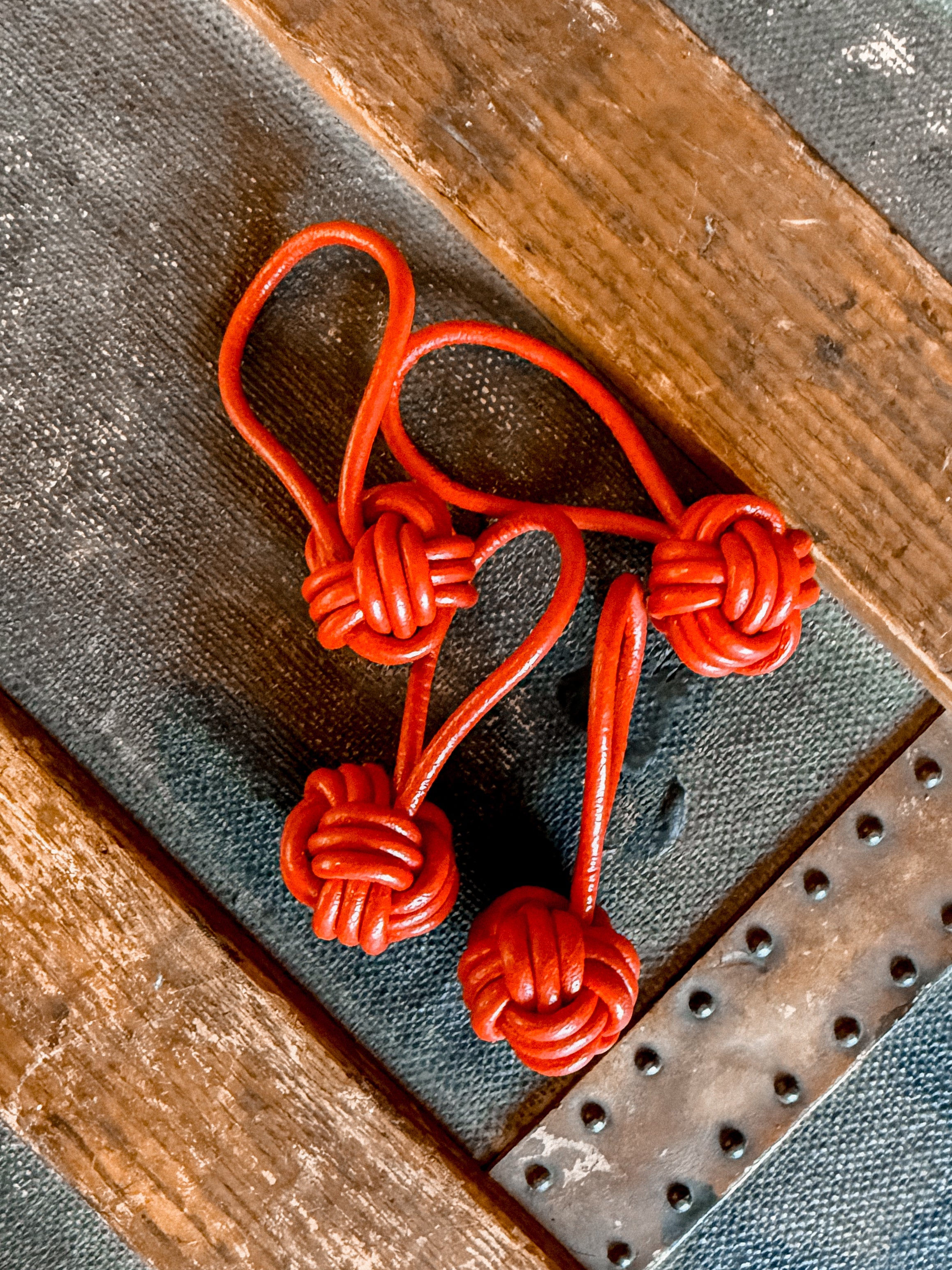 Leather Lucky Knot Keychain