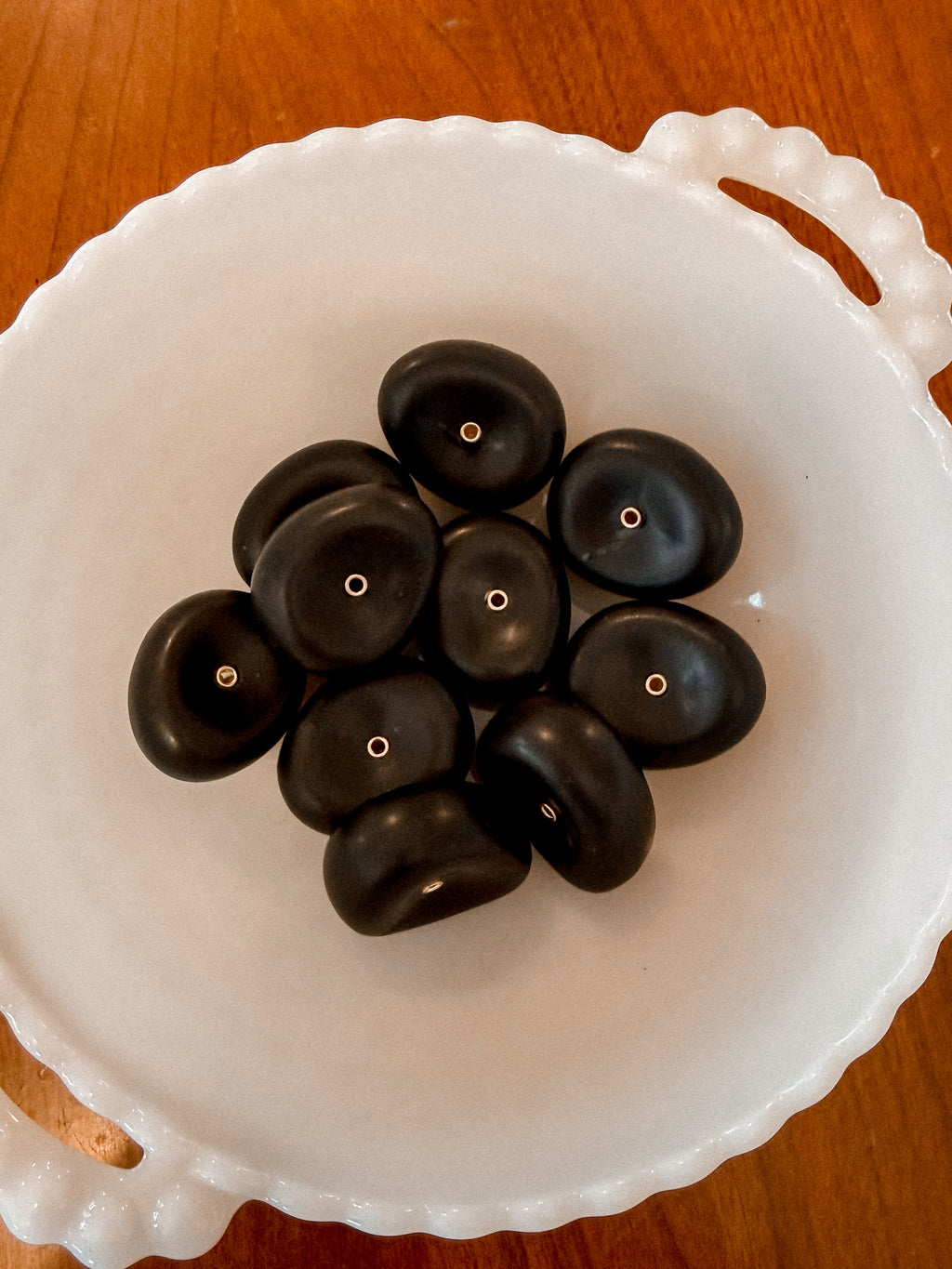 Black Ceramic Incense Pebble