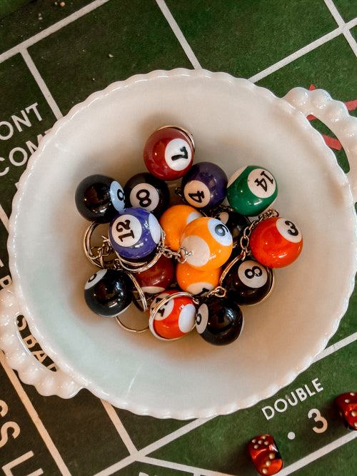 Billiard Ball Keychain