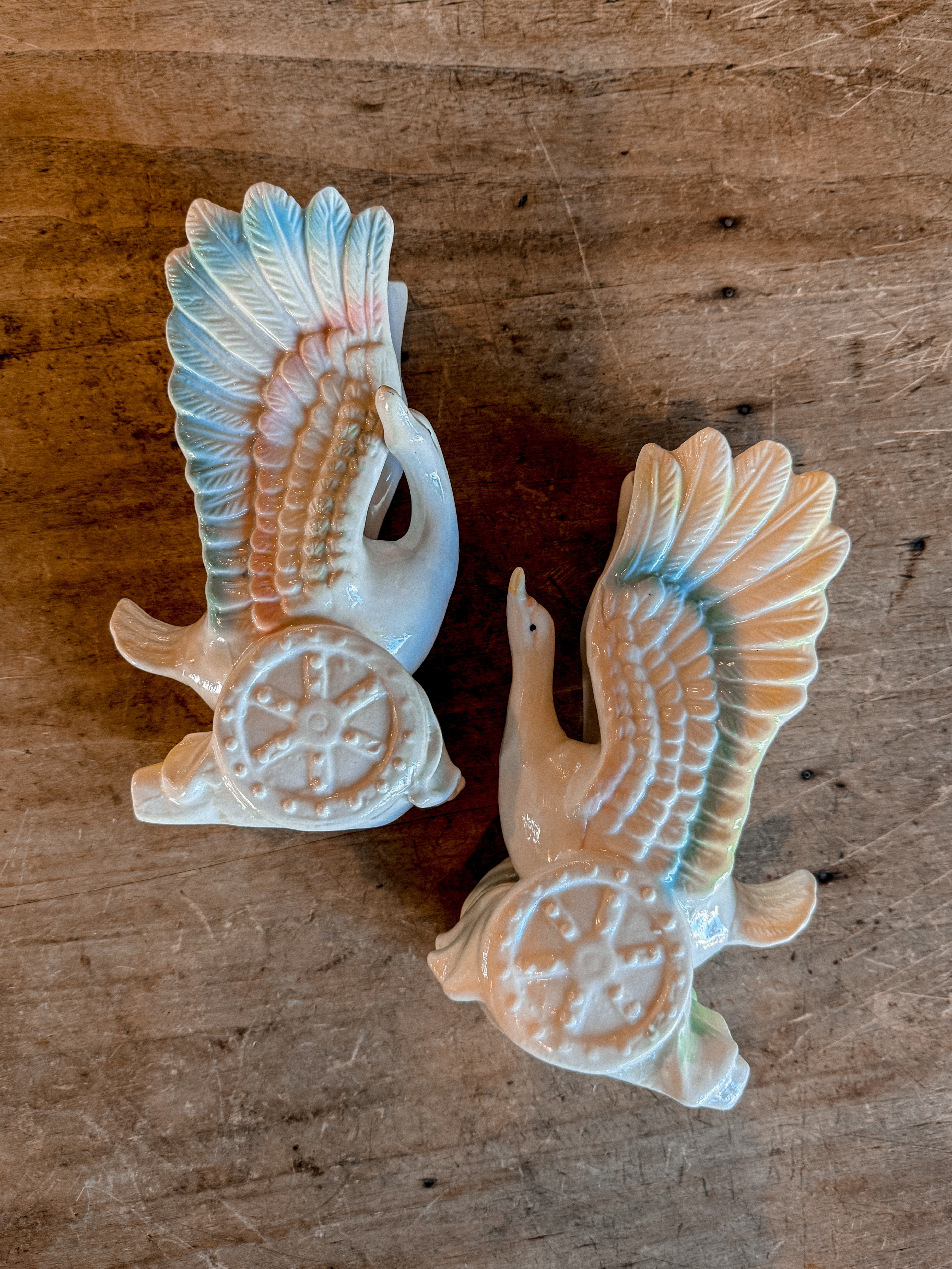 Ceramic Bird Planter Pair