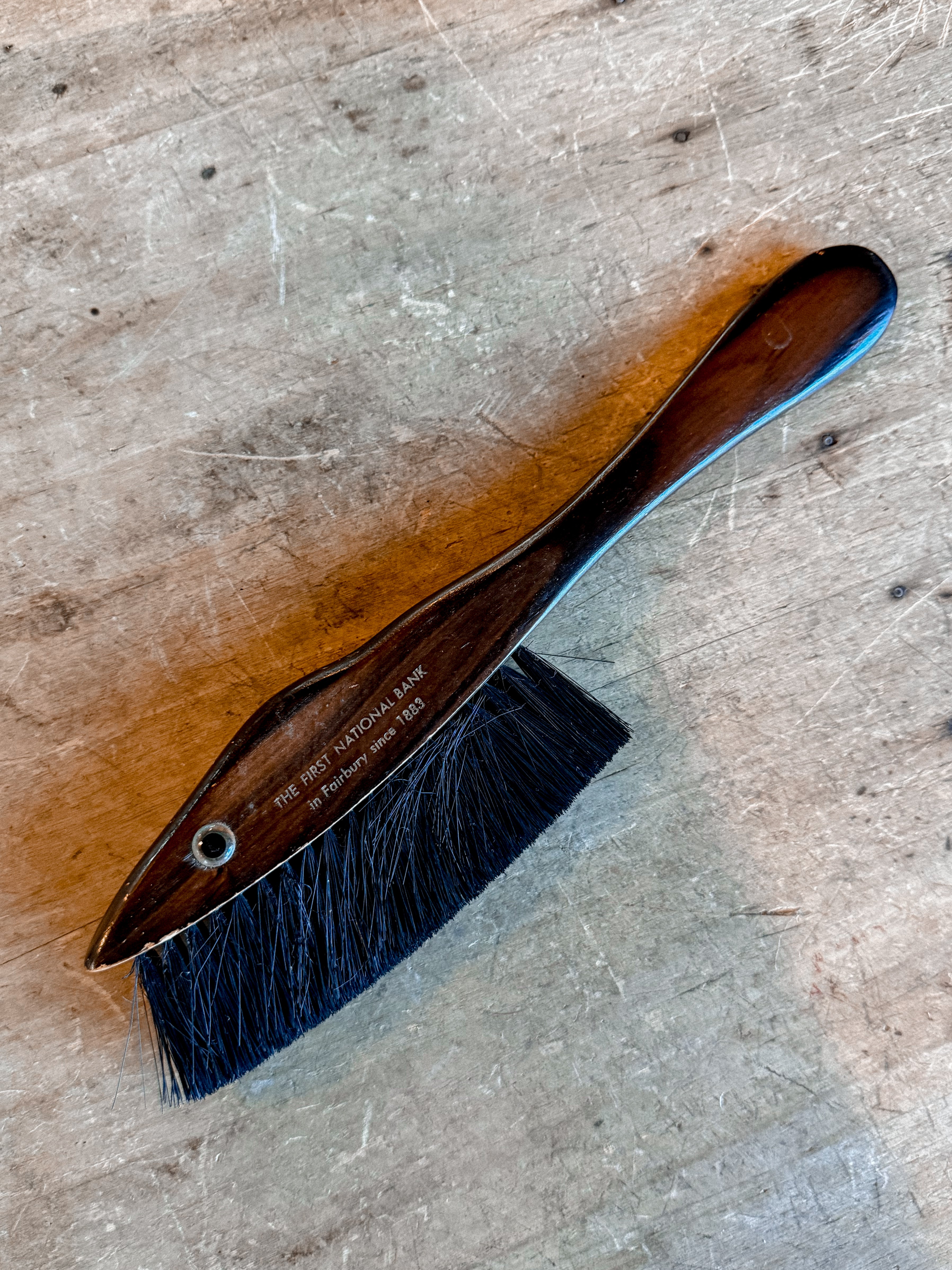 Fish Shoe Brush w/ Bank Embossing