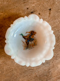 Milk Glass Mallard Dish