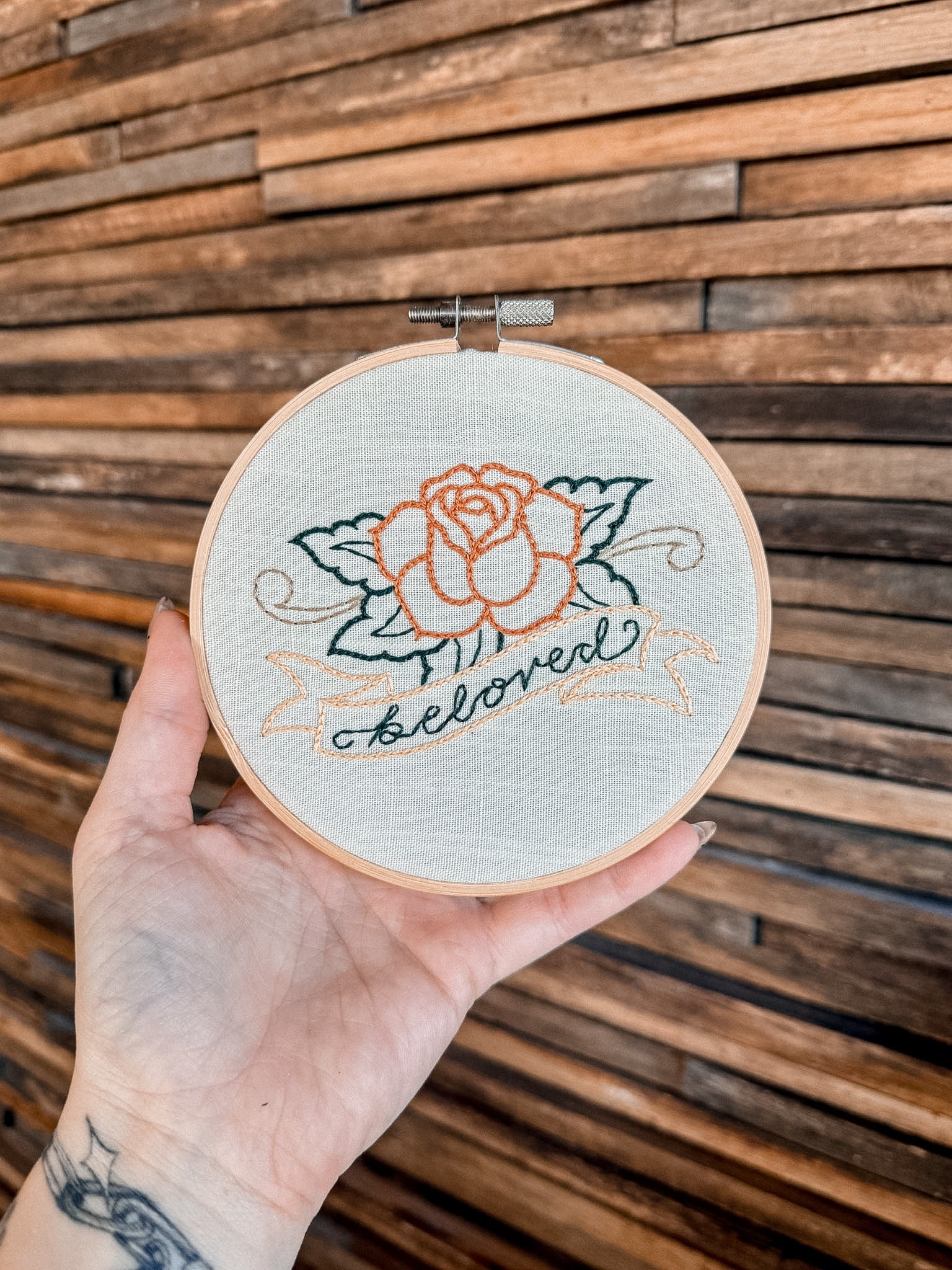 Beloved Rose Hoop 5"