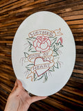 Mother Rose Oval Hoop
