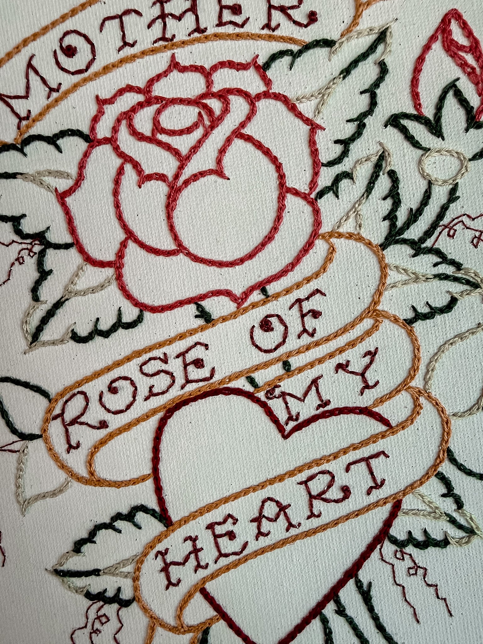 Mother Rose Oval Hoop