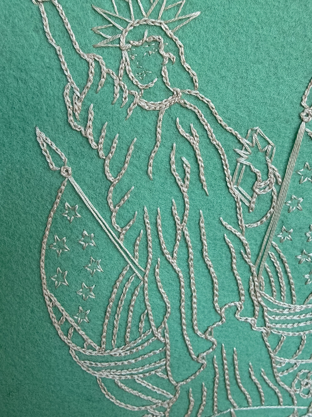 Lady Liberty Hanging Embroidery